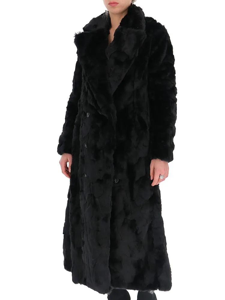 Amiri Double-Breasted Fur Coat