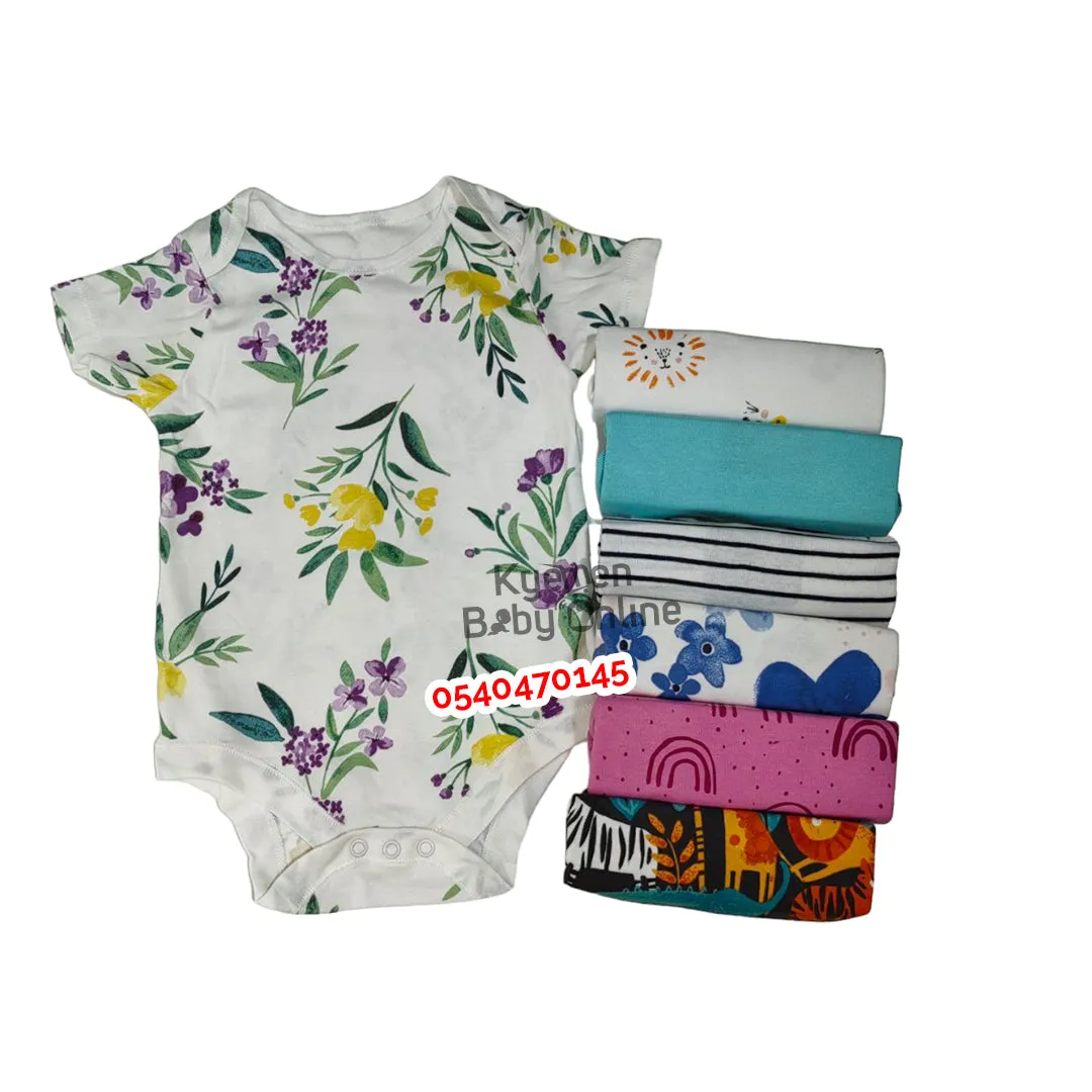 Baby Body Suit (Baby Fo) Short Sleeves 7Pcs