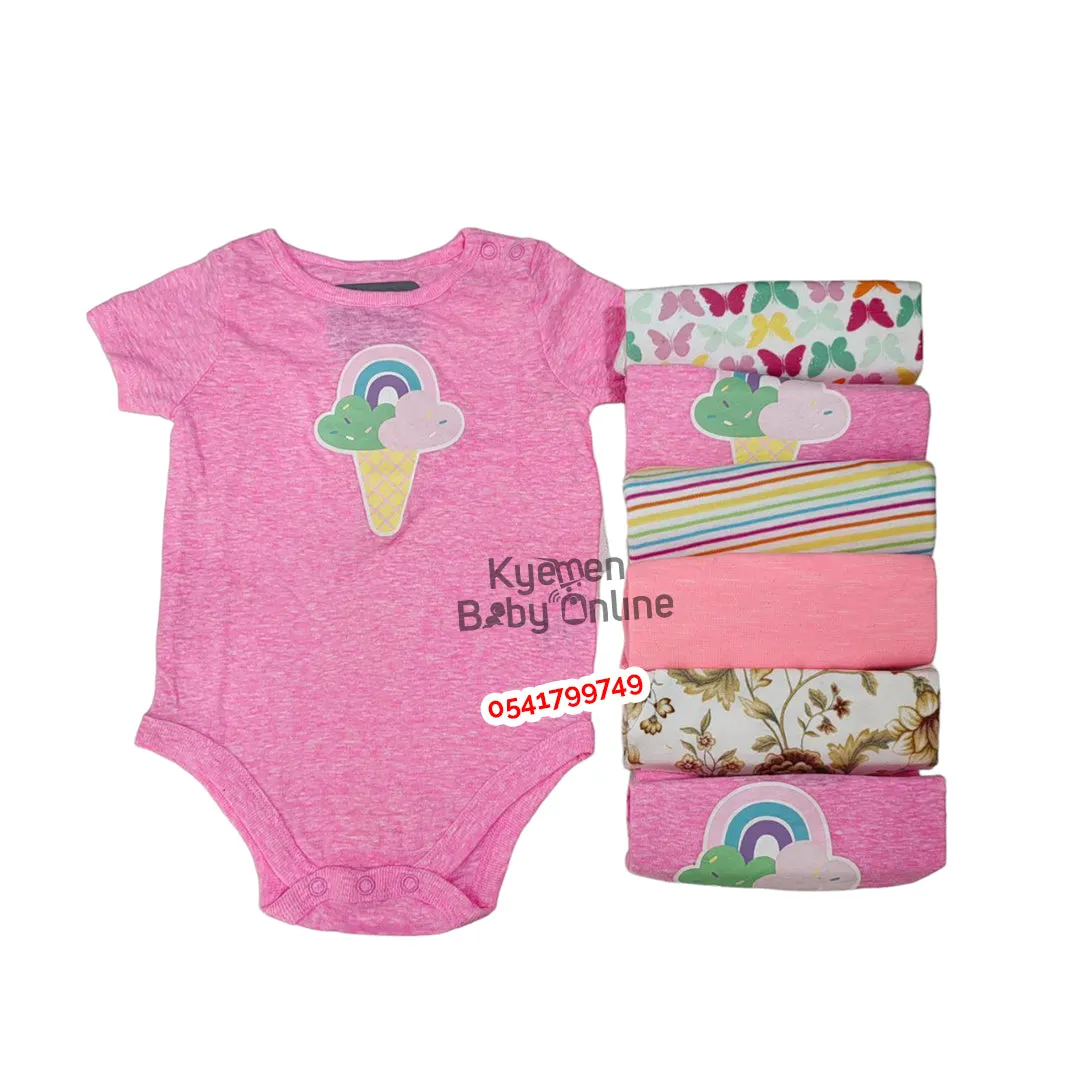 Baby Body Suit (Baby Fo) Short Sleeves 7Pcs