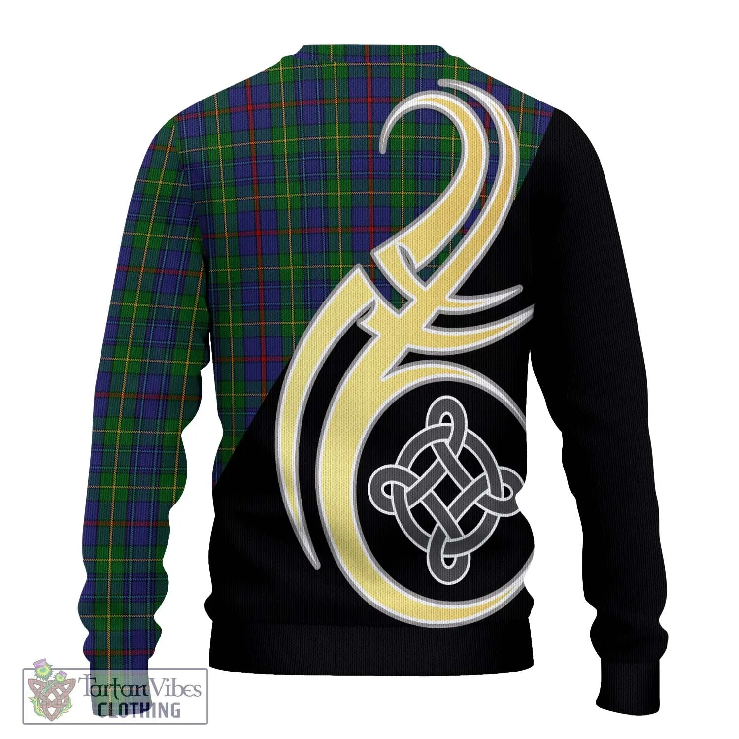 Bailey Tartan Ugly Sweater with Family Crest and Celtic Symbol Style
