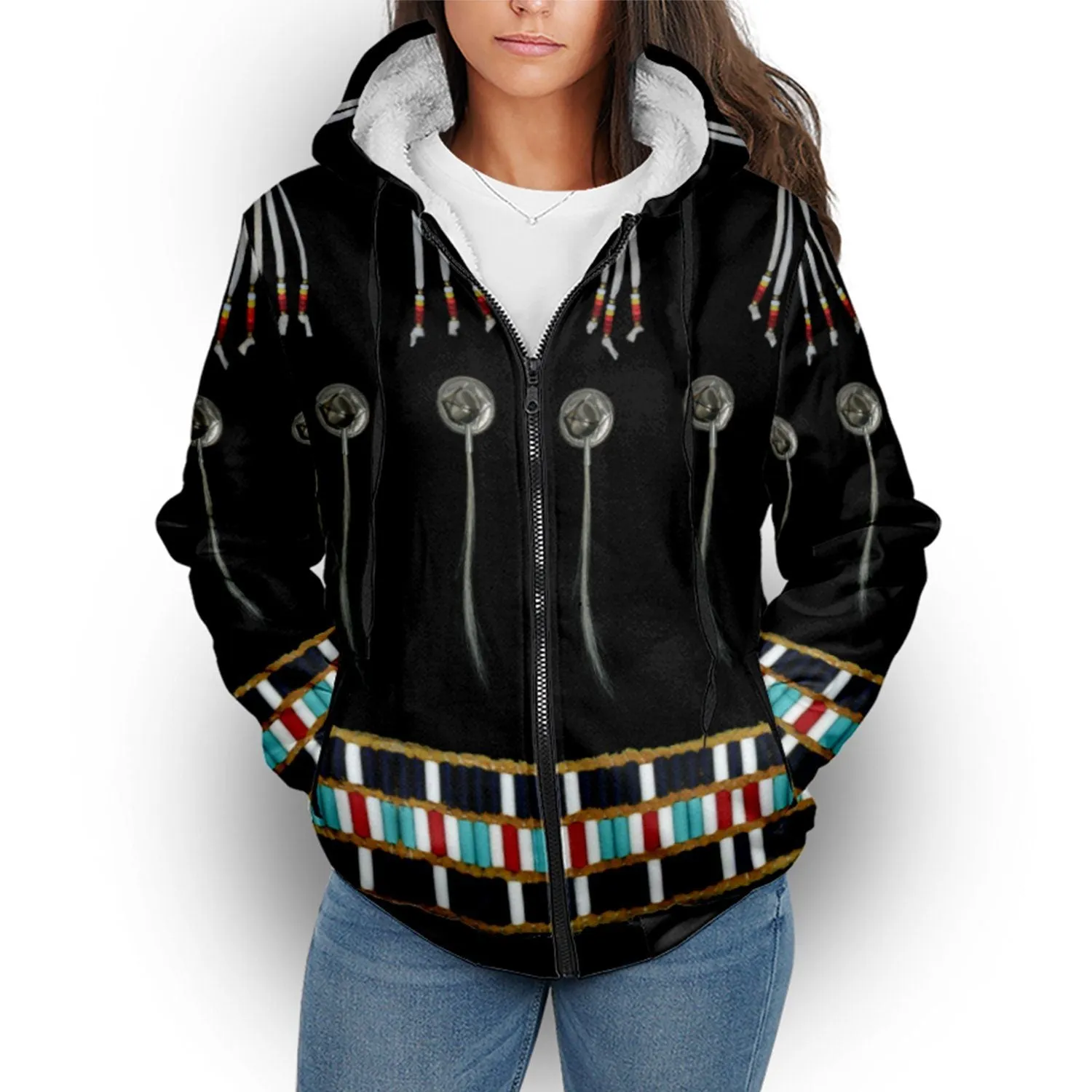 Beaded Bracelet Sherpa Hoodie