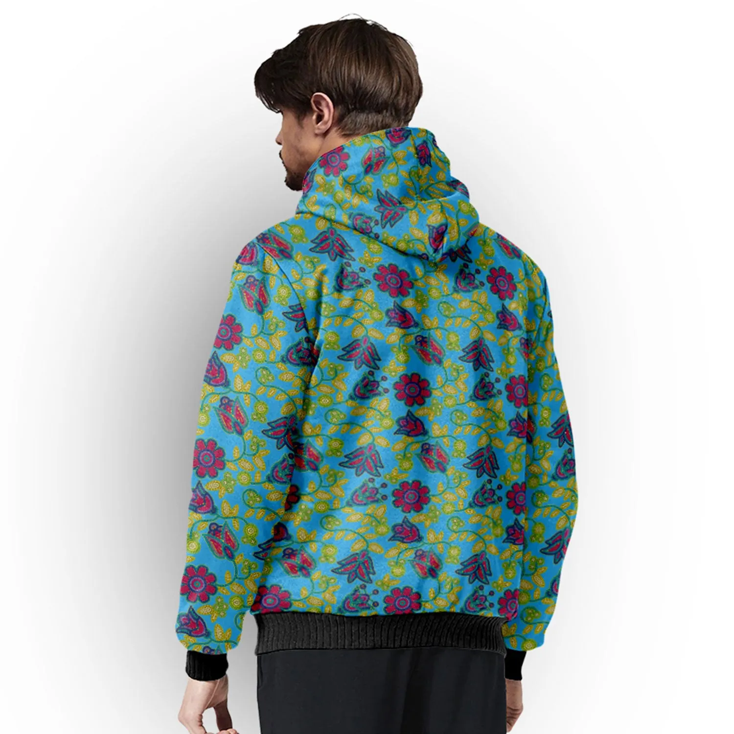 Beaded Nouveau Lime Sherpa Hoodie