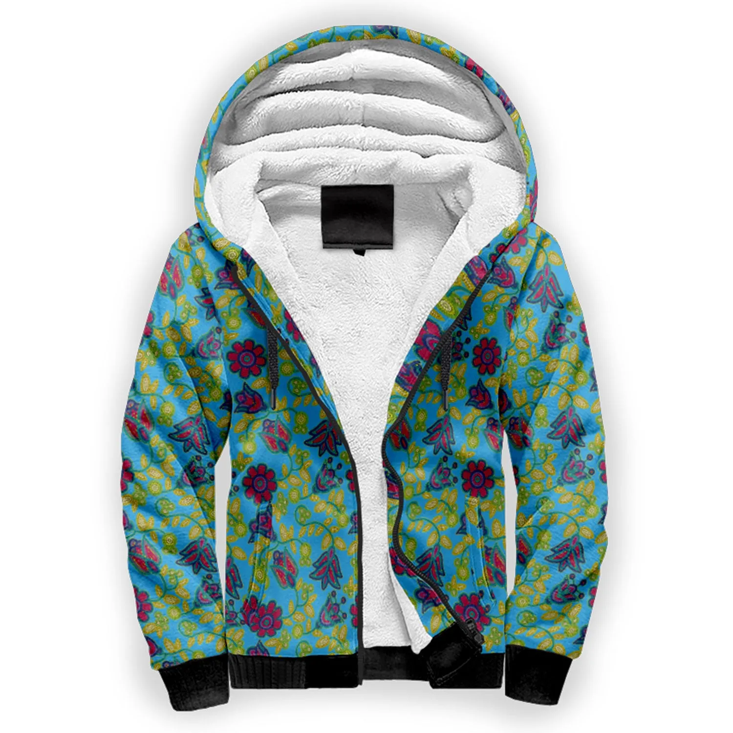Beaded Nouveau Lime Sherpa Hoodie