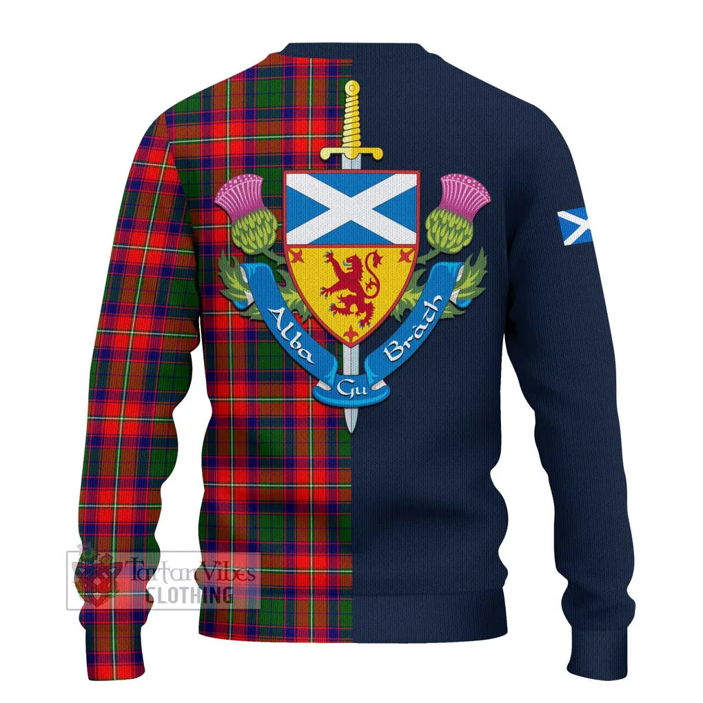 Belsches Tartan Ugly Sweater with Scottish Lion Royal Arm Half Style