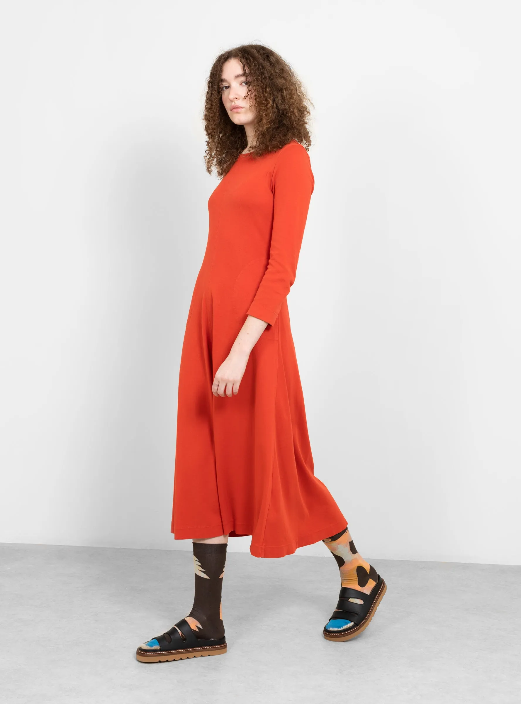 Big Sweep Midi Dress Firefly
