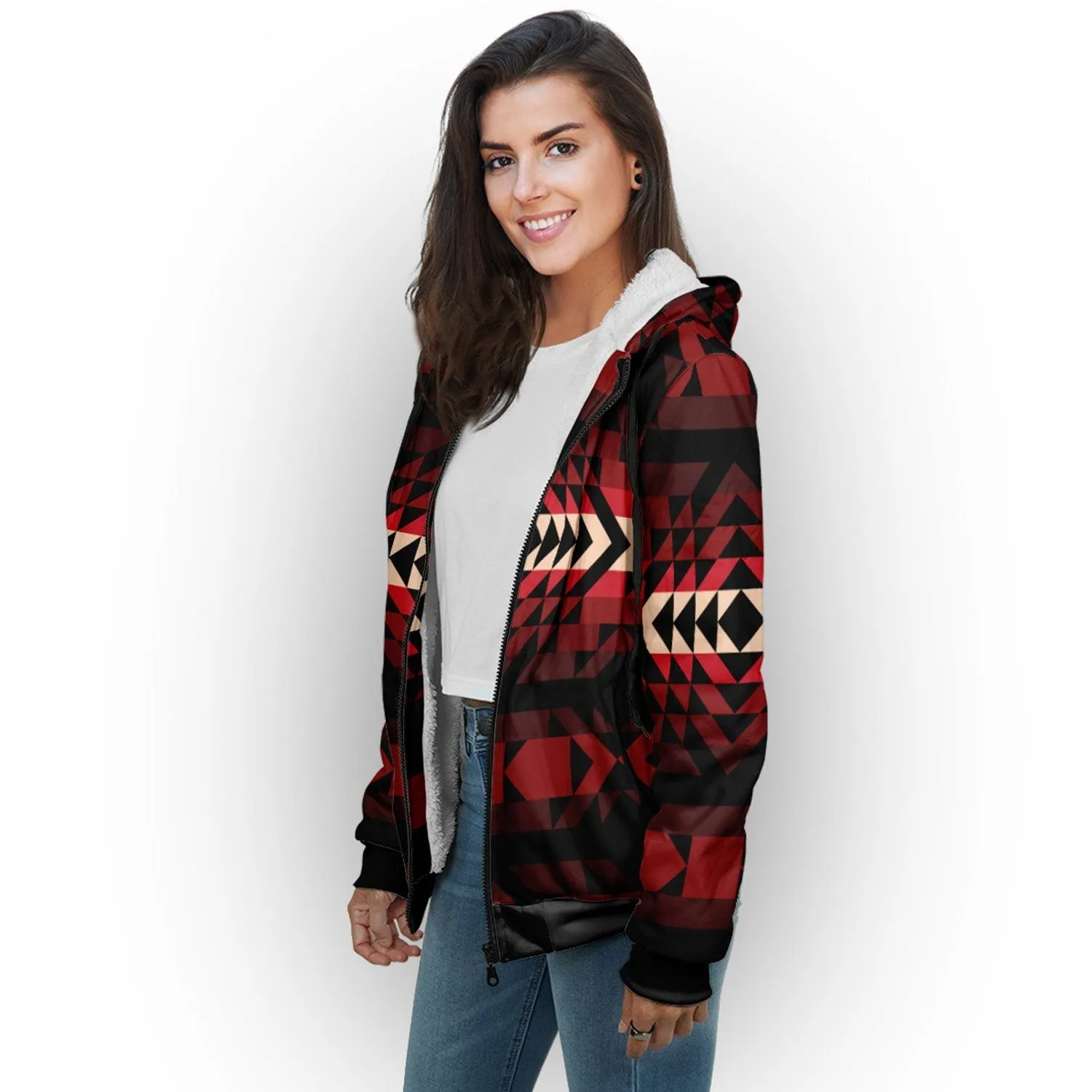 Black Rose Sherpa Hoodie