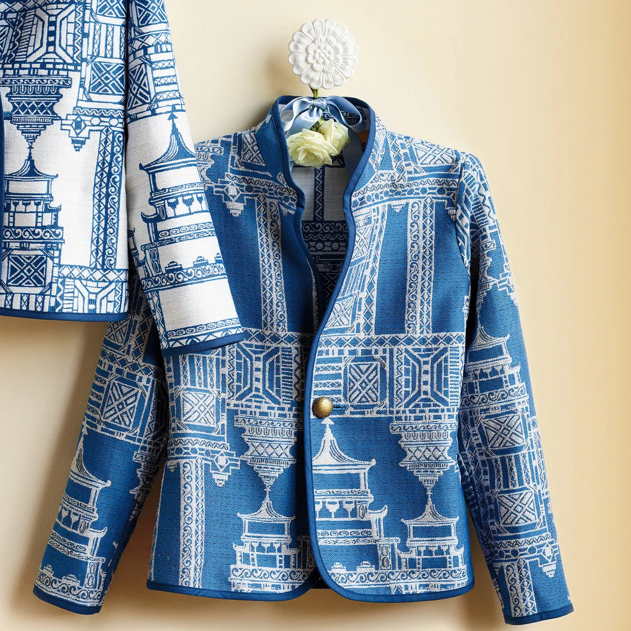 Blue & White Reversible Jacket