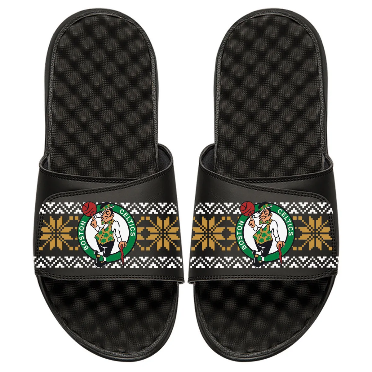 Boston Celtics Ugly Sweater Slides