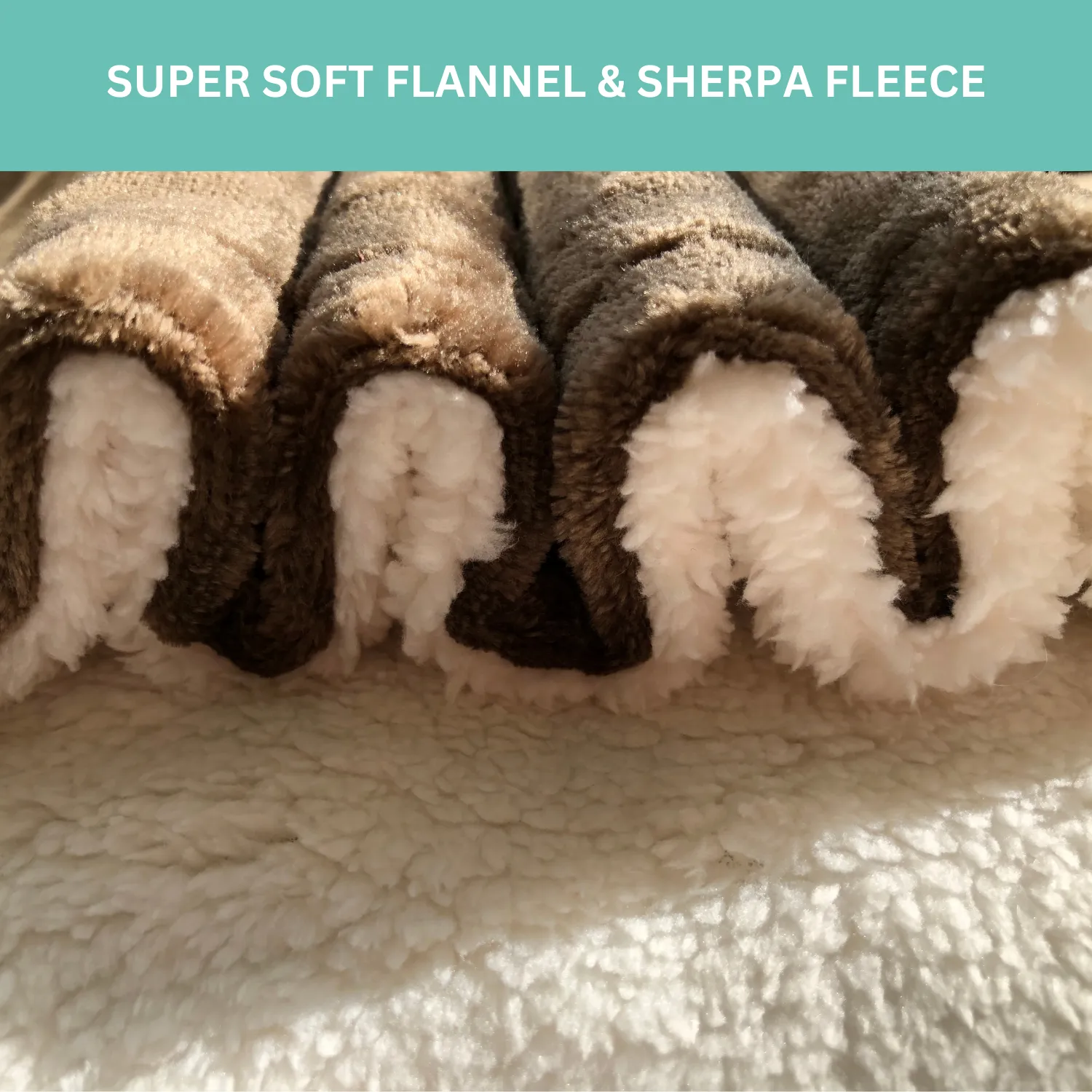 Brown Flannel Sherpa Heated Throw INTELI-TEMP
