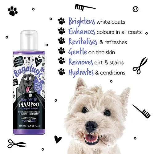 Bugalugs Maxi White Shampoo For Dogs 250ml