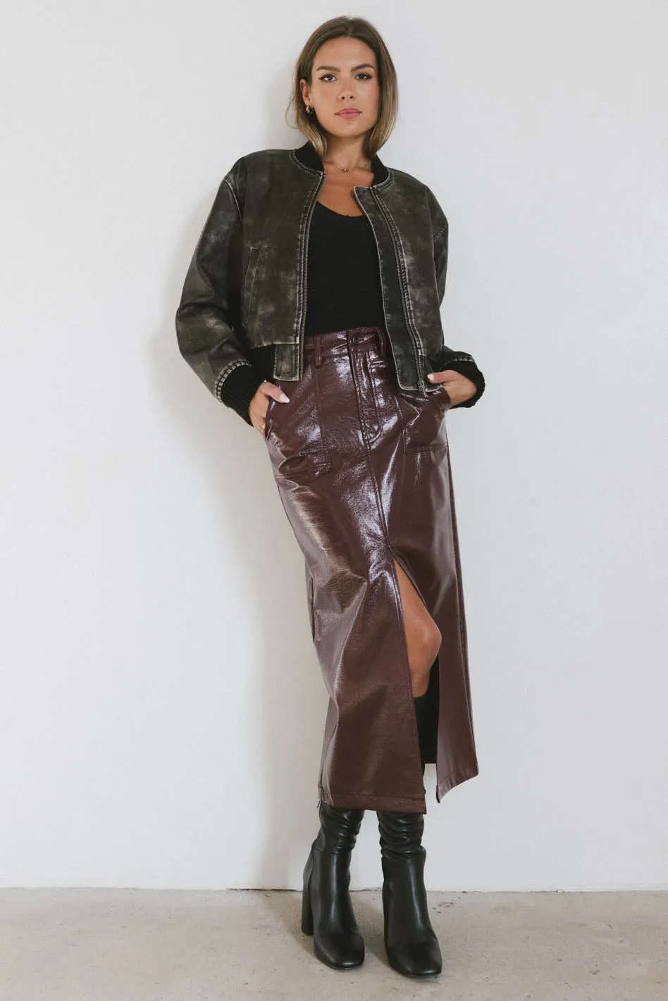 Candice Vegan Leather Skirt