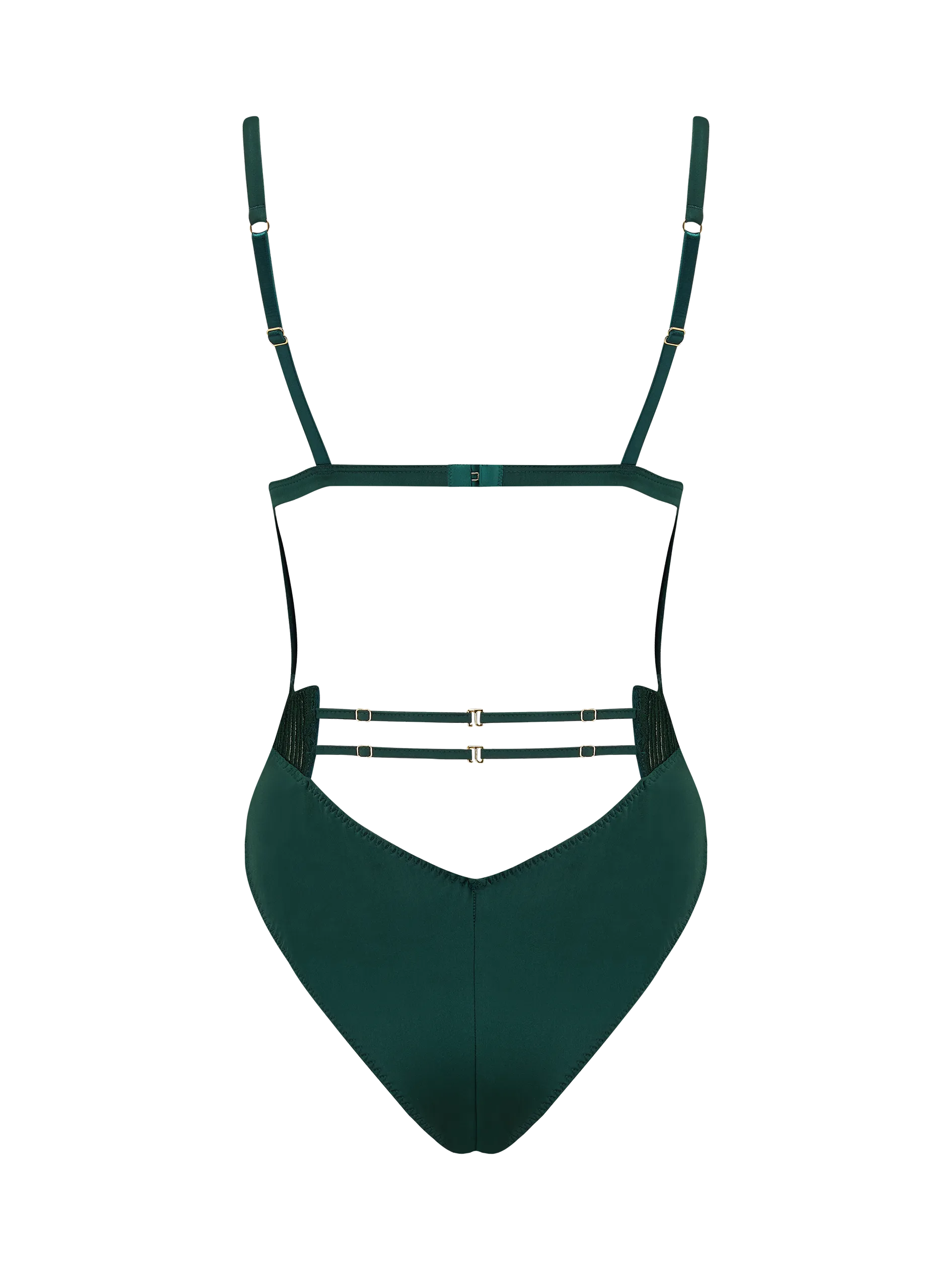 Coco de Mer Athena Bodysuit in Deep Green