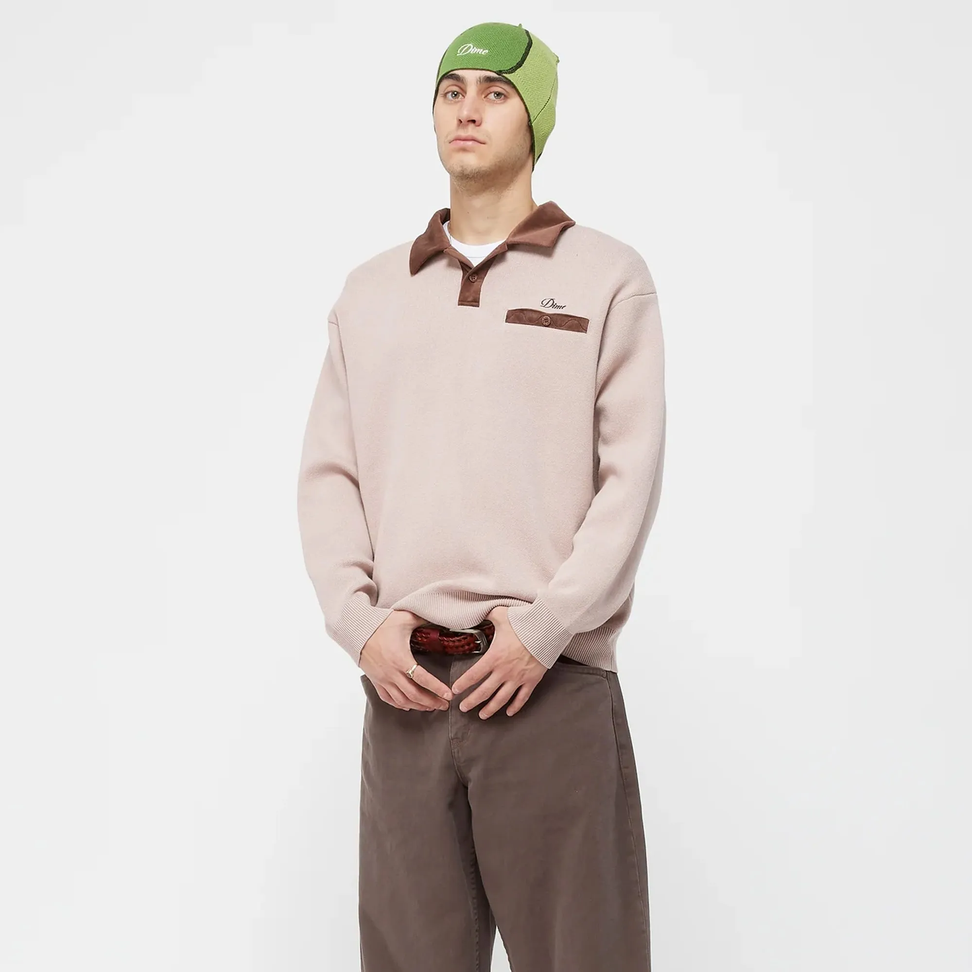 Dime Mens Casino Rugby Polo Sweatshirt