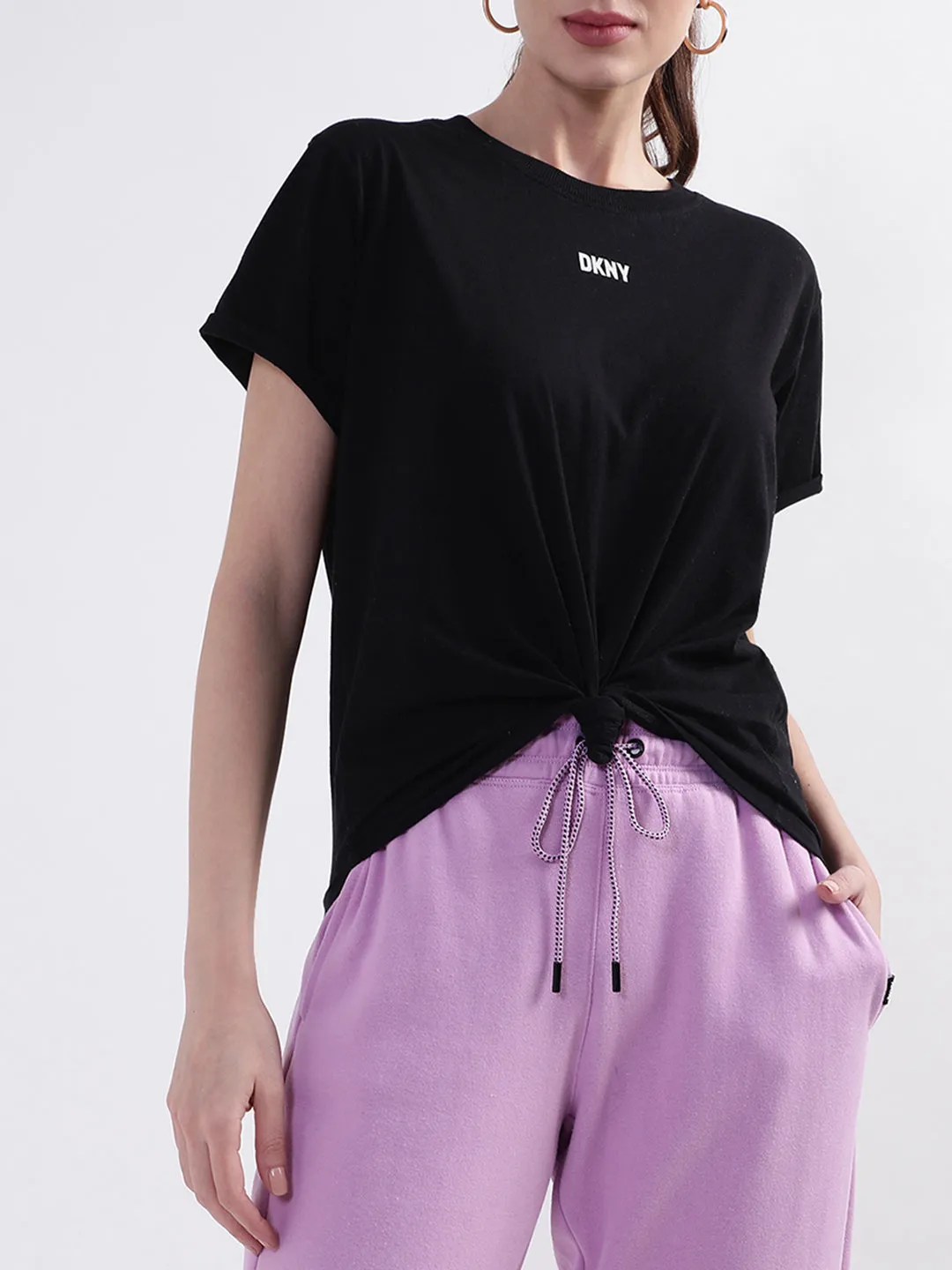 Dkny Black Logo Regular Fit T-Shirt