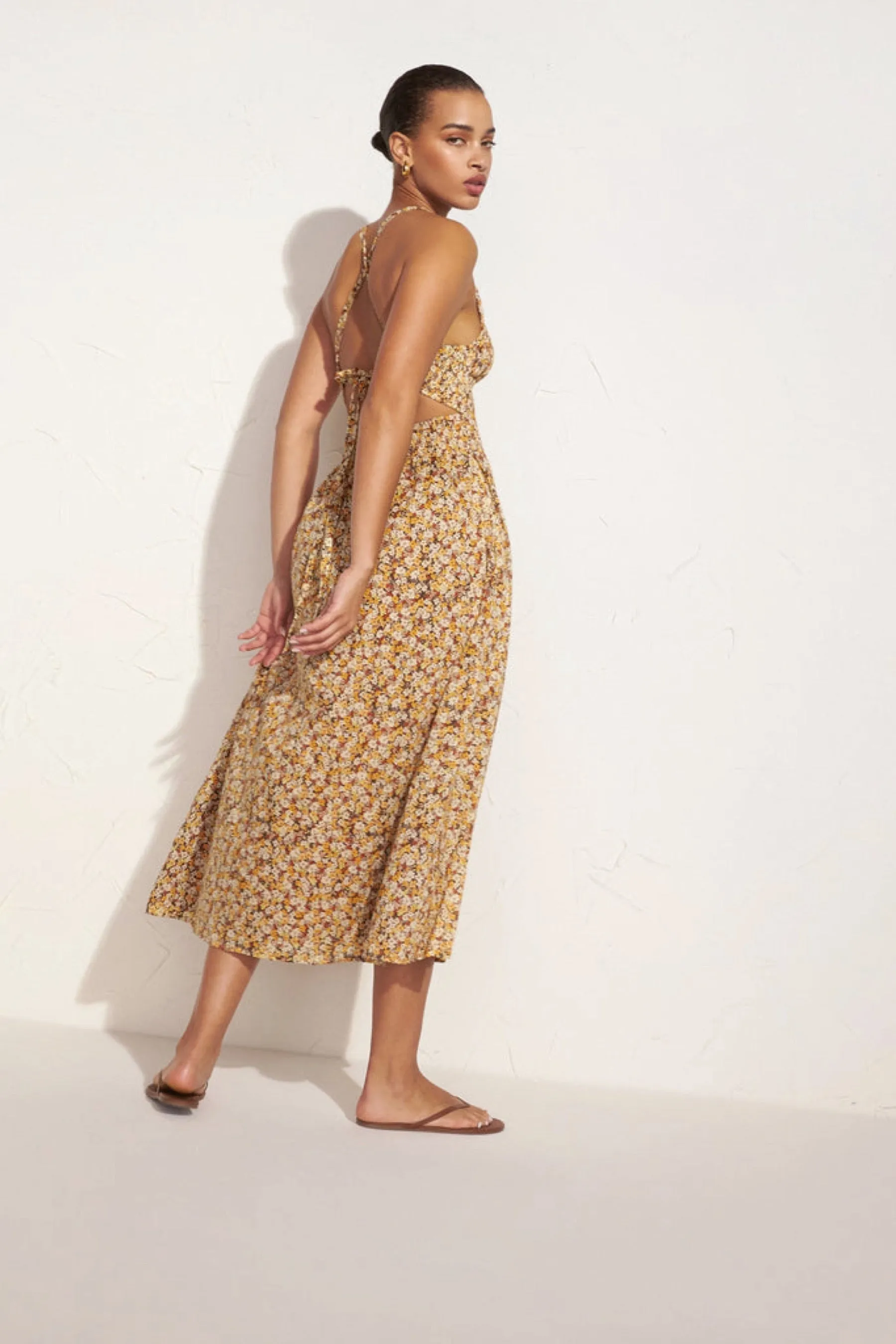 Edelyn Floral Claretta Midi Dress