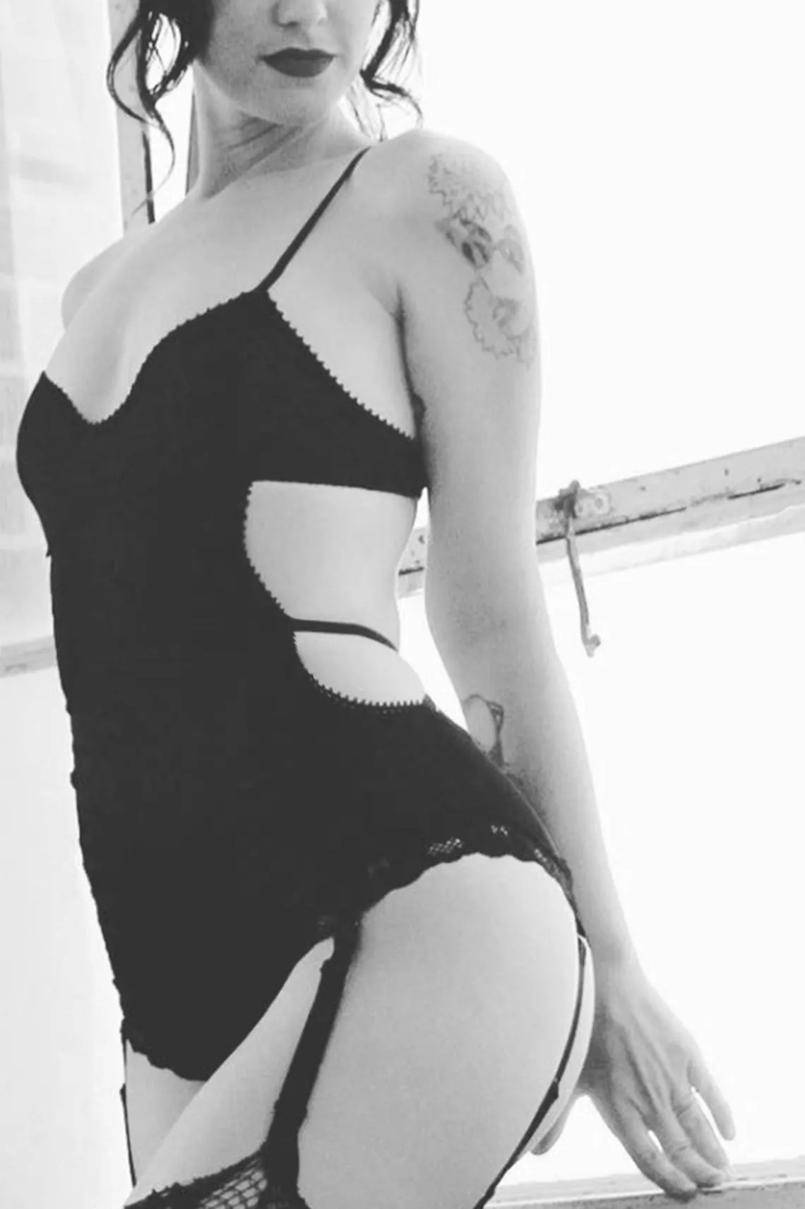 Eternal Daze Bodysuit in Black Silk Charmeuse