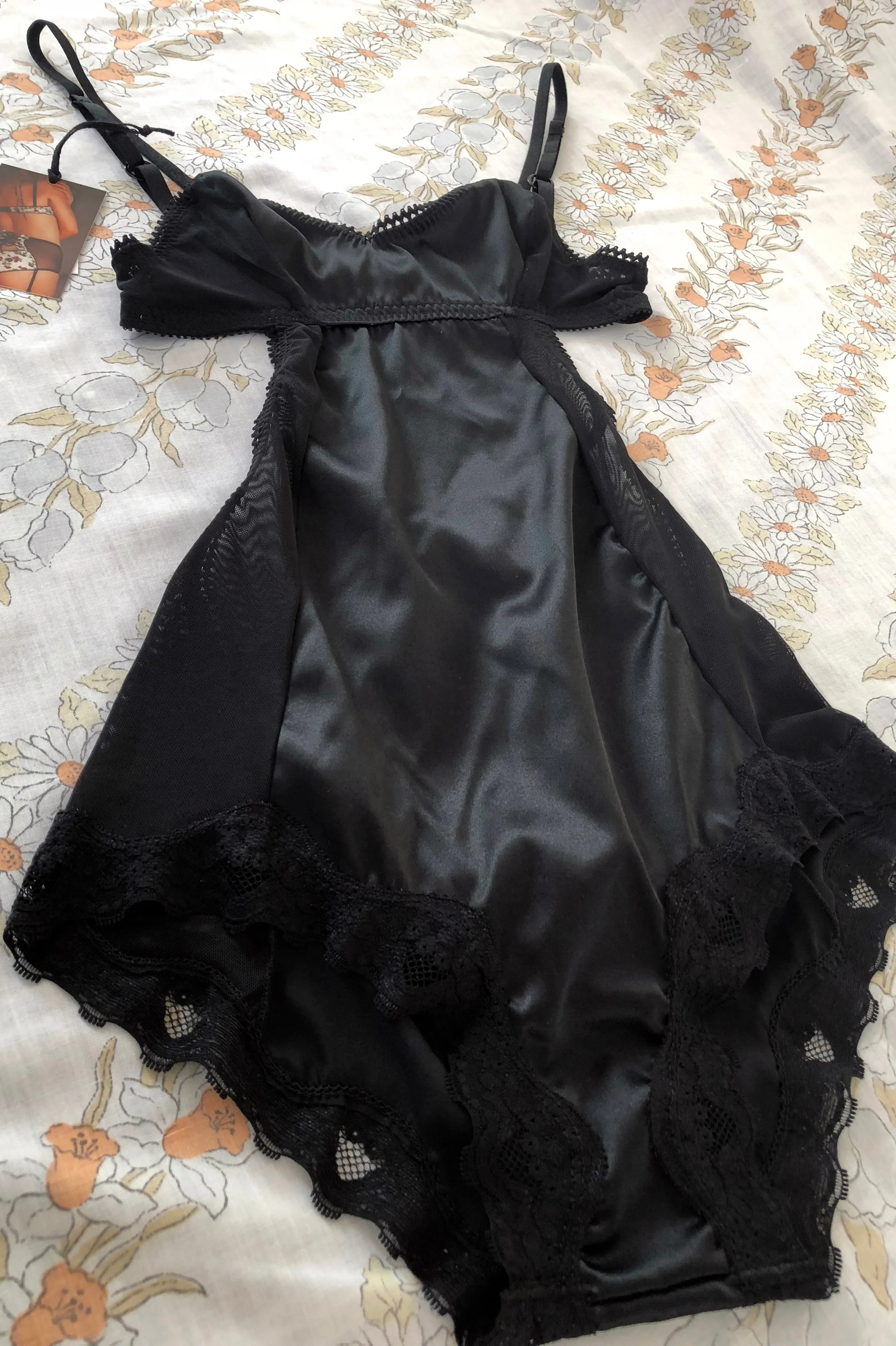 Eternal Daze Bodysuit in Black Silk Charmeuse
