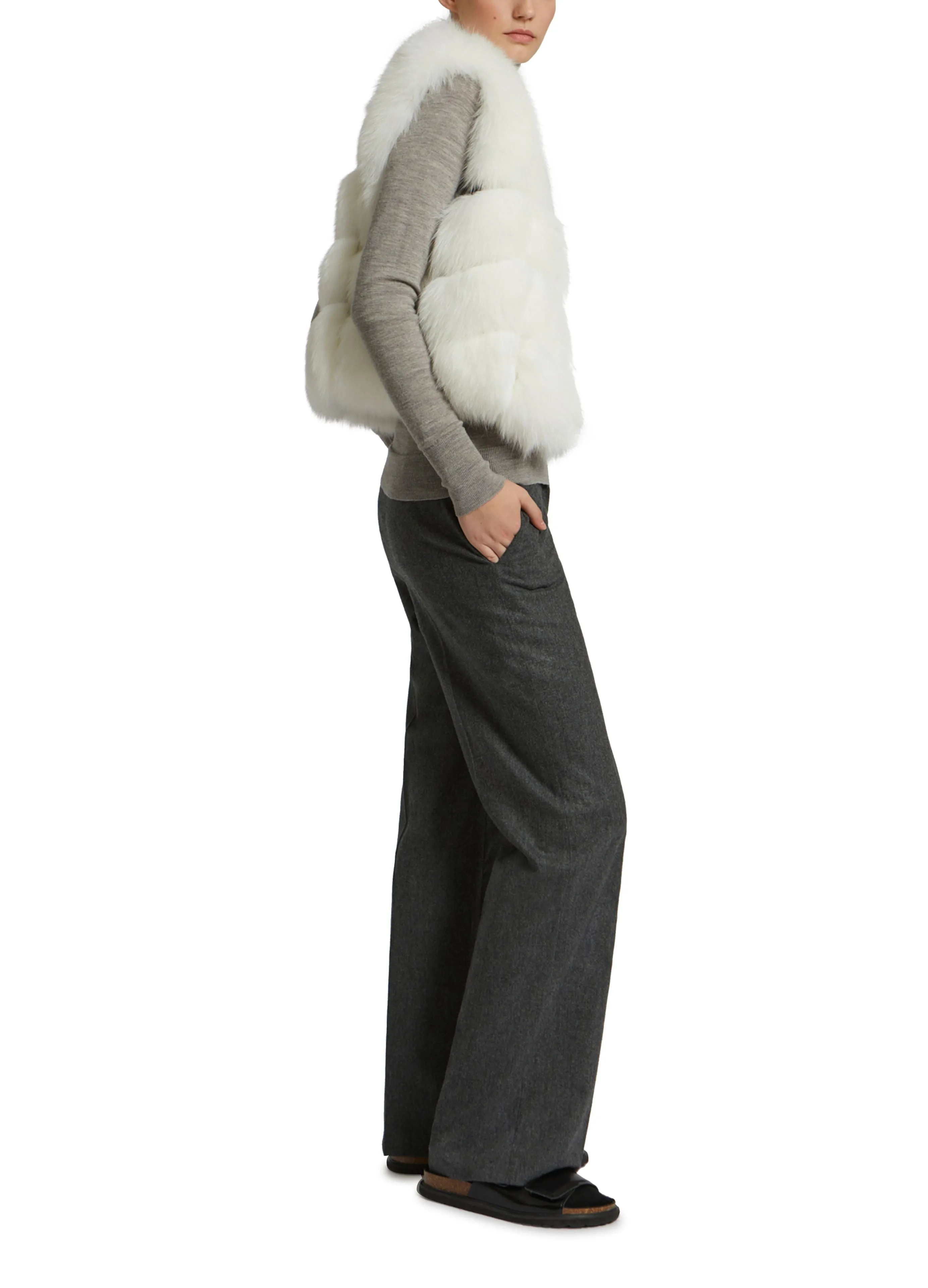 Gilet court en renard