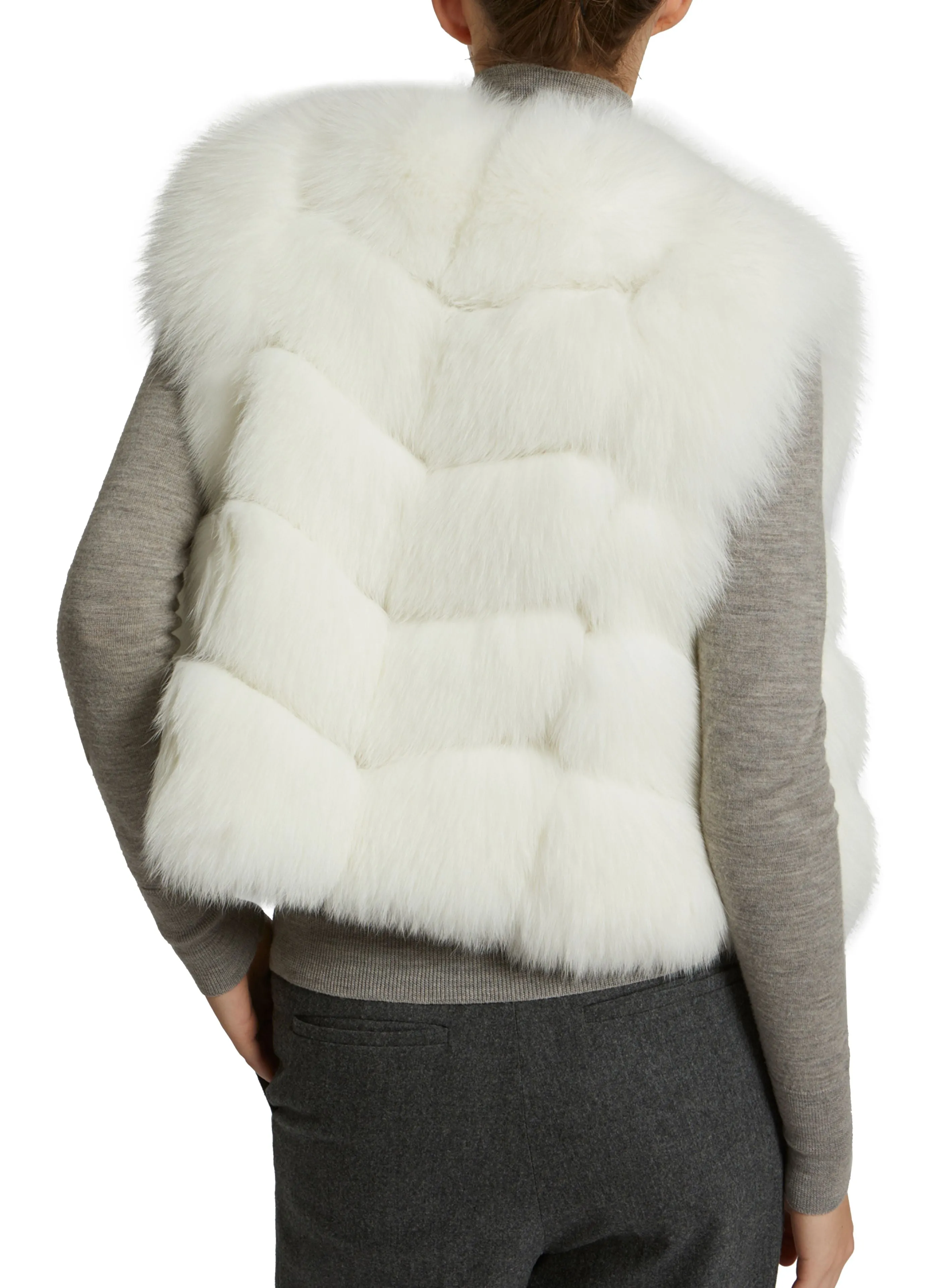 Gilet court en renard