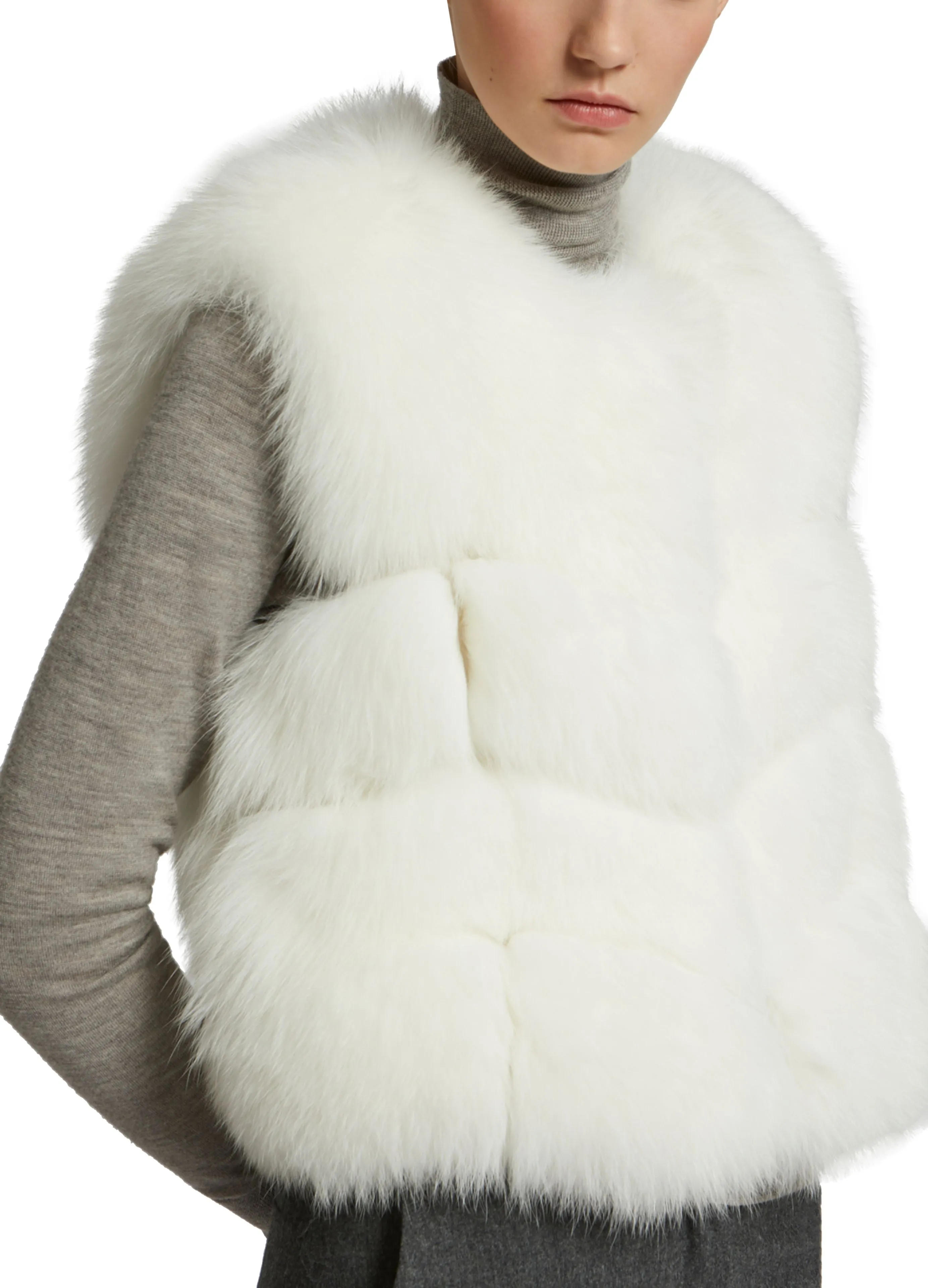 Gilet court en renard