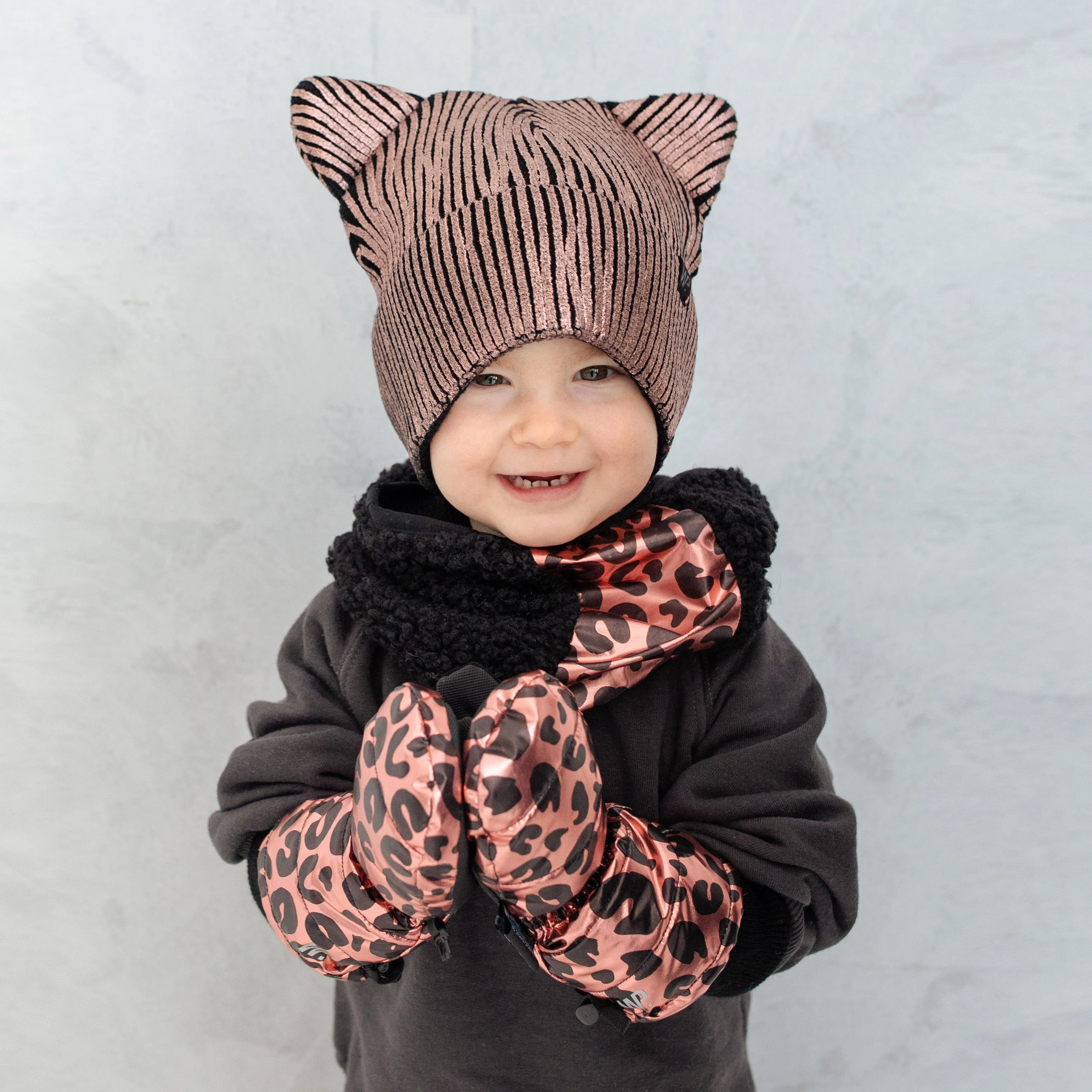 Girl's Black Sherpa Neck Warmer
