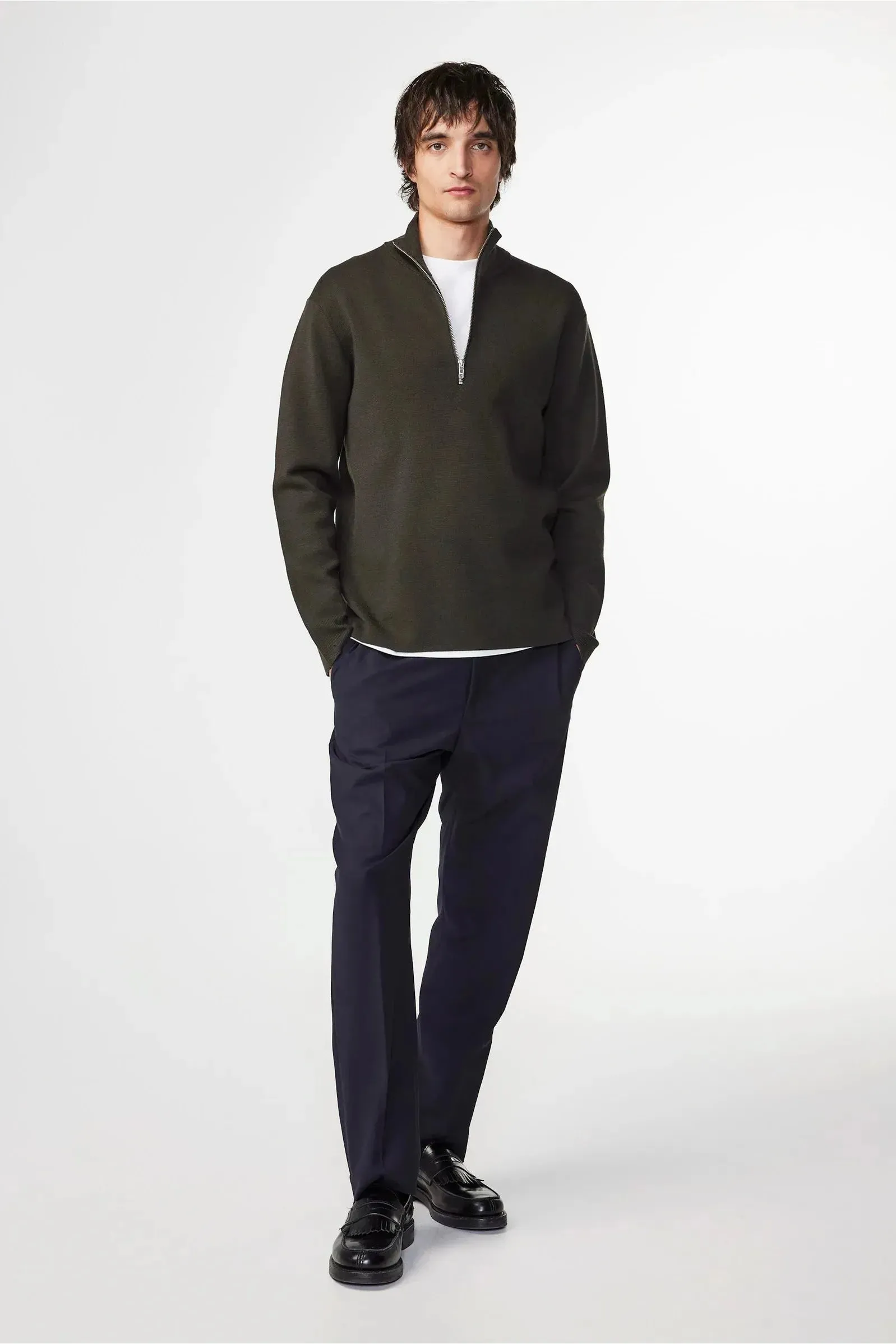 Harald Wool Blend Sweater - Dark Army