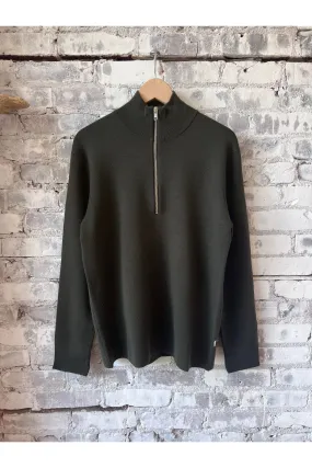 Harald Wool Blend Sweater - Dark Army