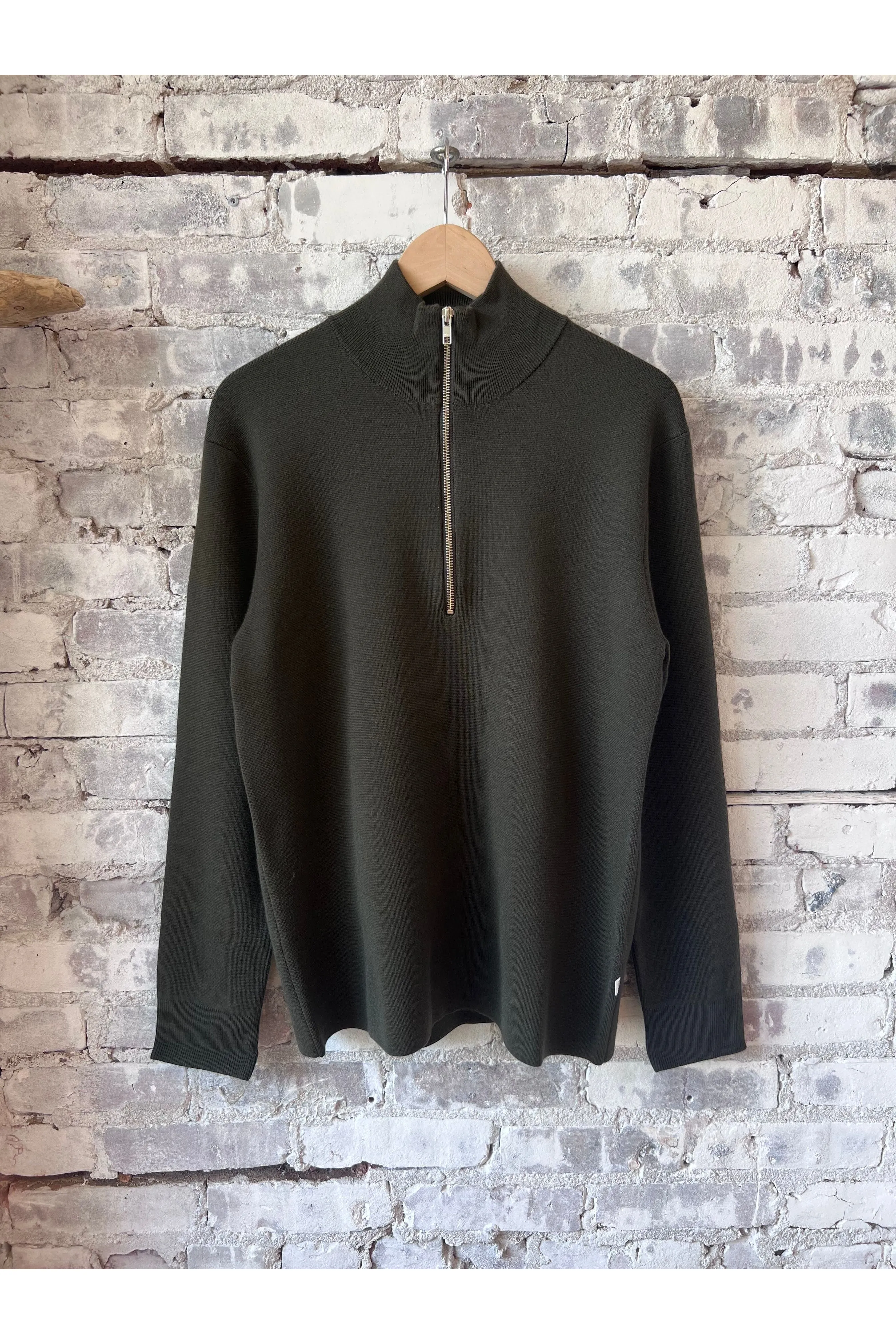 Harald Wool Blend Sweater - Dark Army