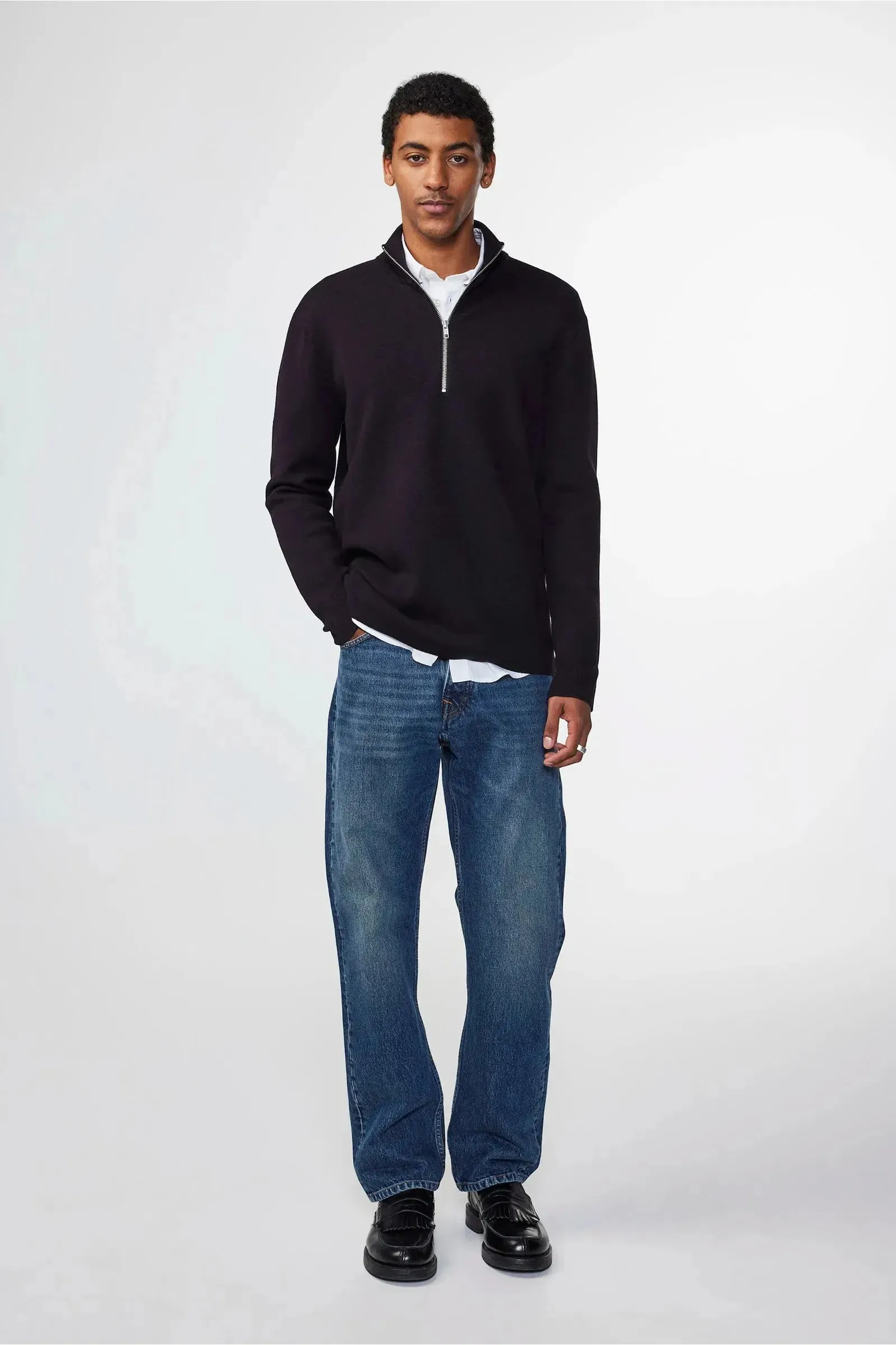 Harald Wool Blend Sweater - Deep Navy