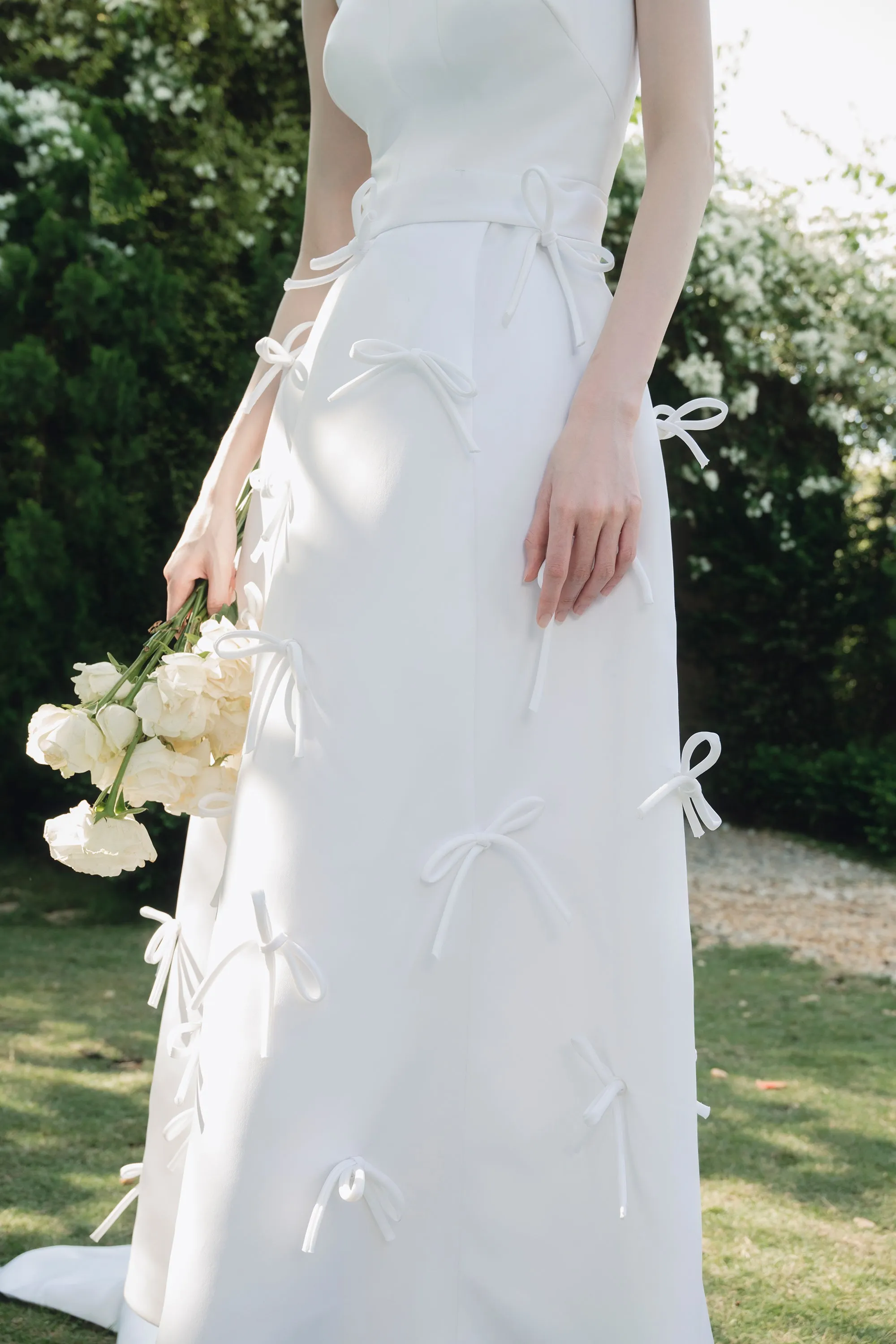Hariett A-line Strappy Taffeta Midi Dress