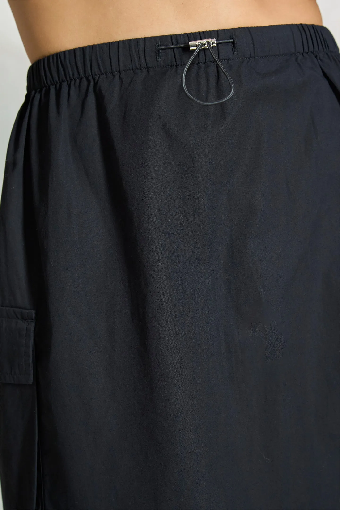 Inara|Cotton Drawcord Cargo Skirt