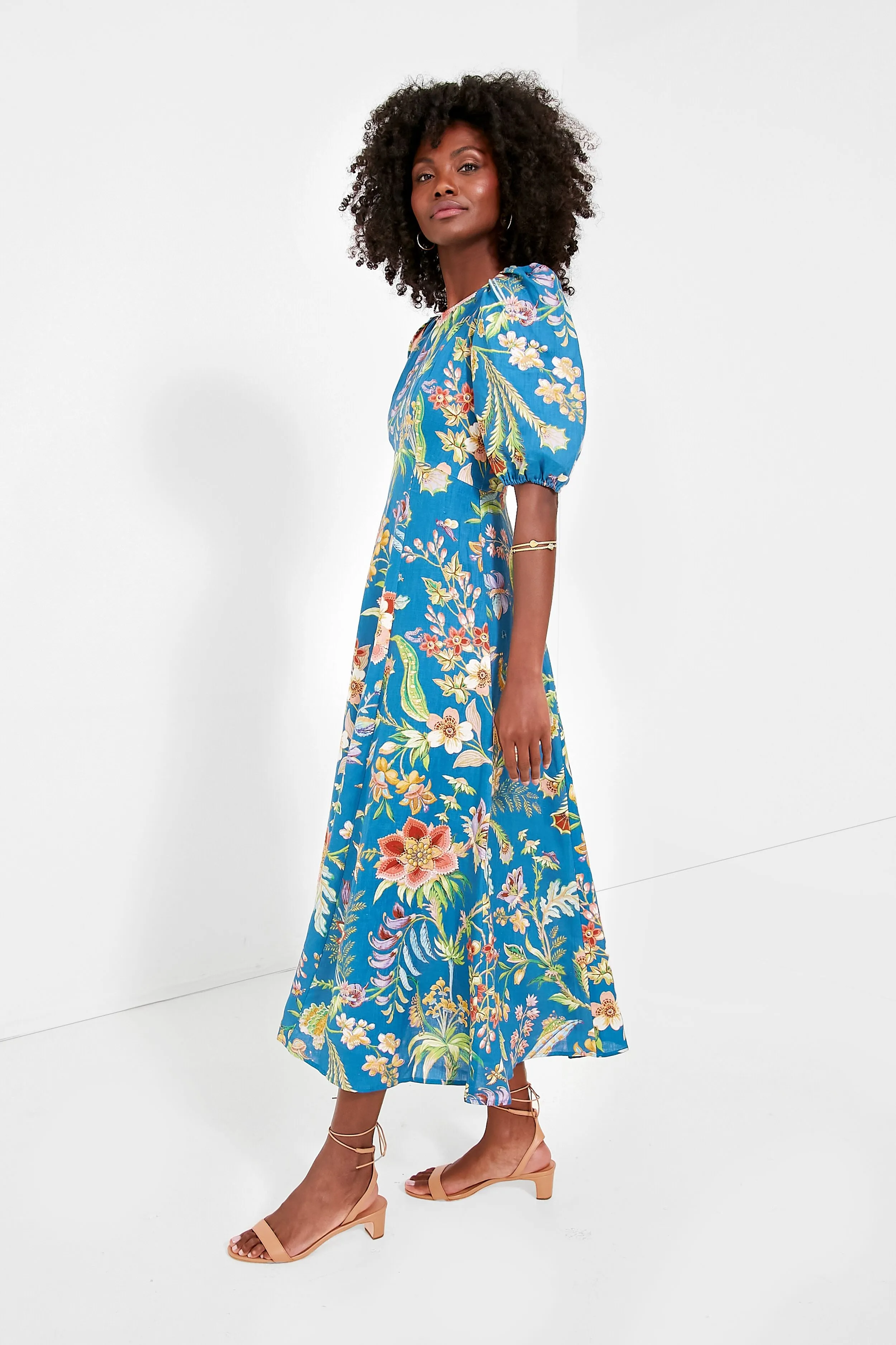 Indigo June Midi Dress