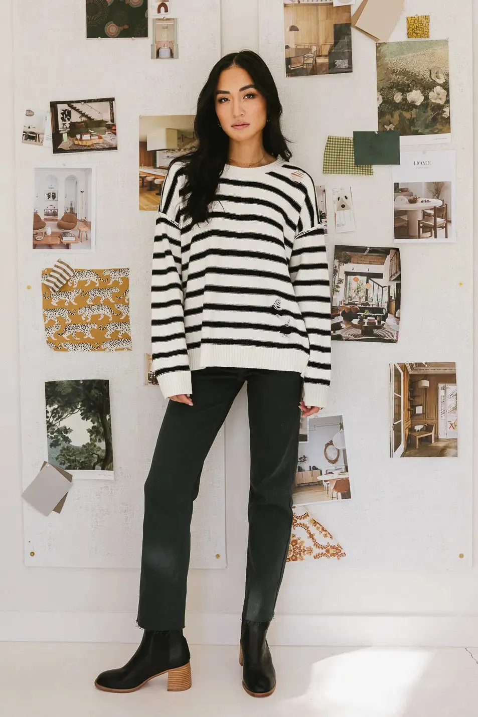 Inside Out Distressed Sweater - FINAL SALE