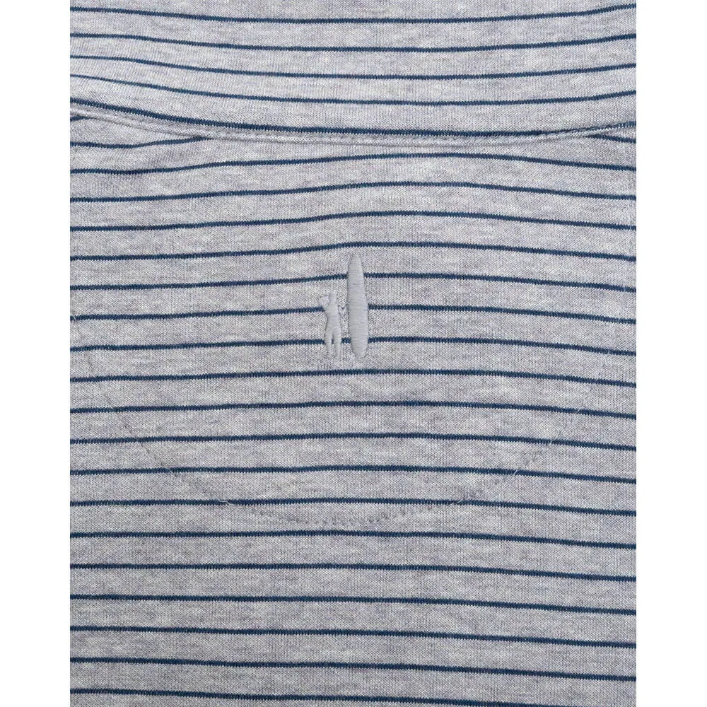 Johnnie-O Skiles Stripped Pullover Sweater - Light Gray