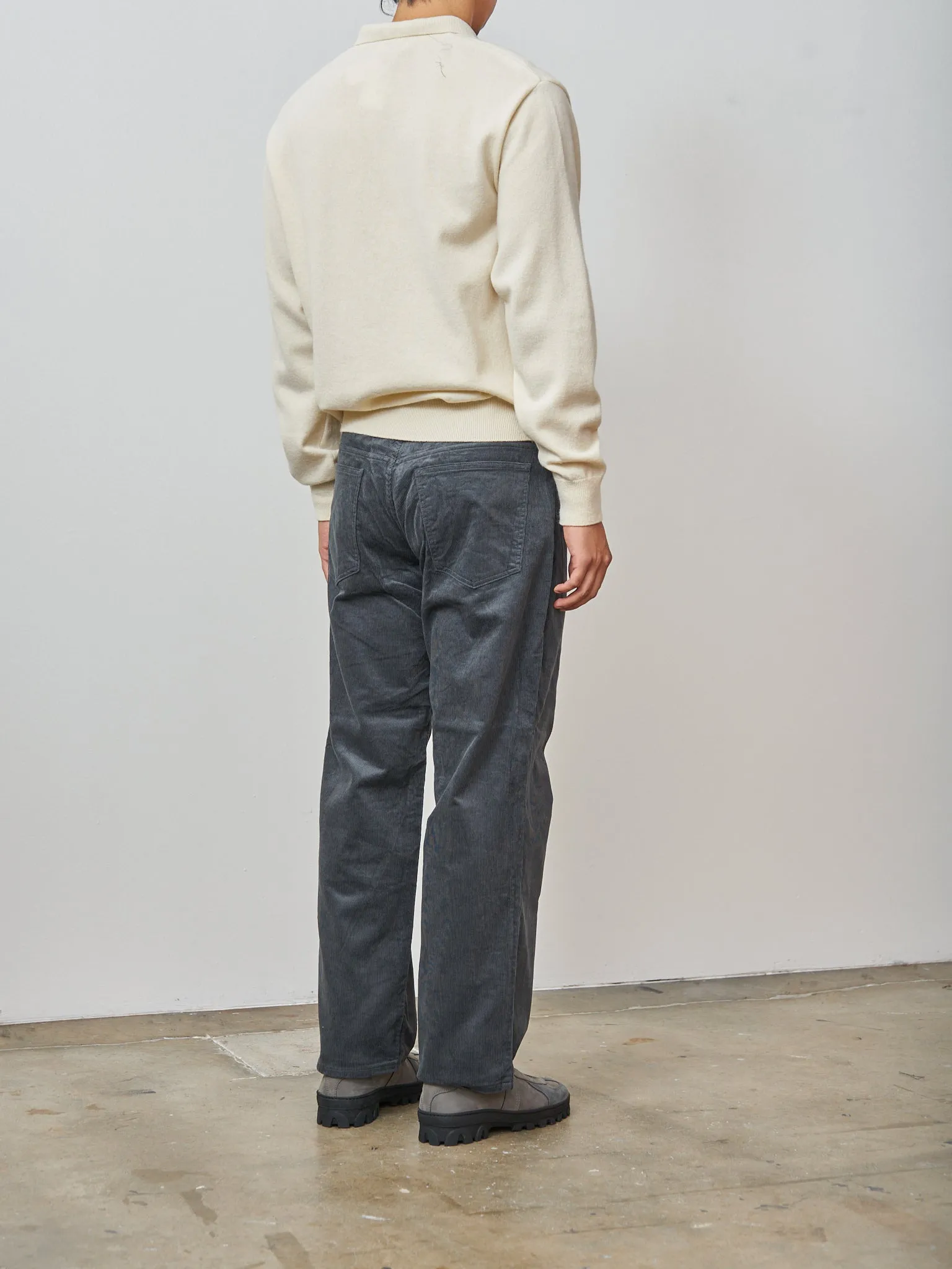 Knit Polo Sweater - Natural