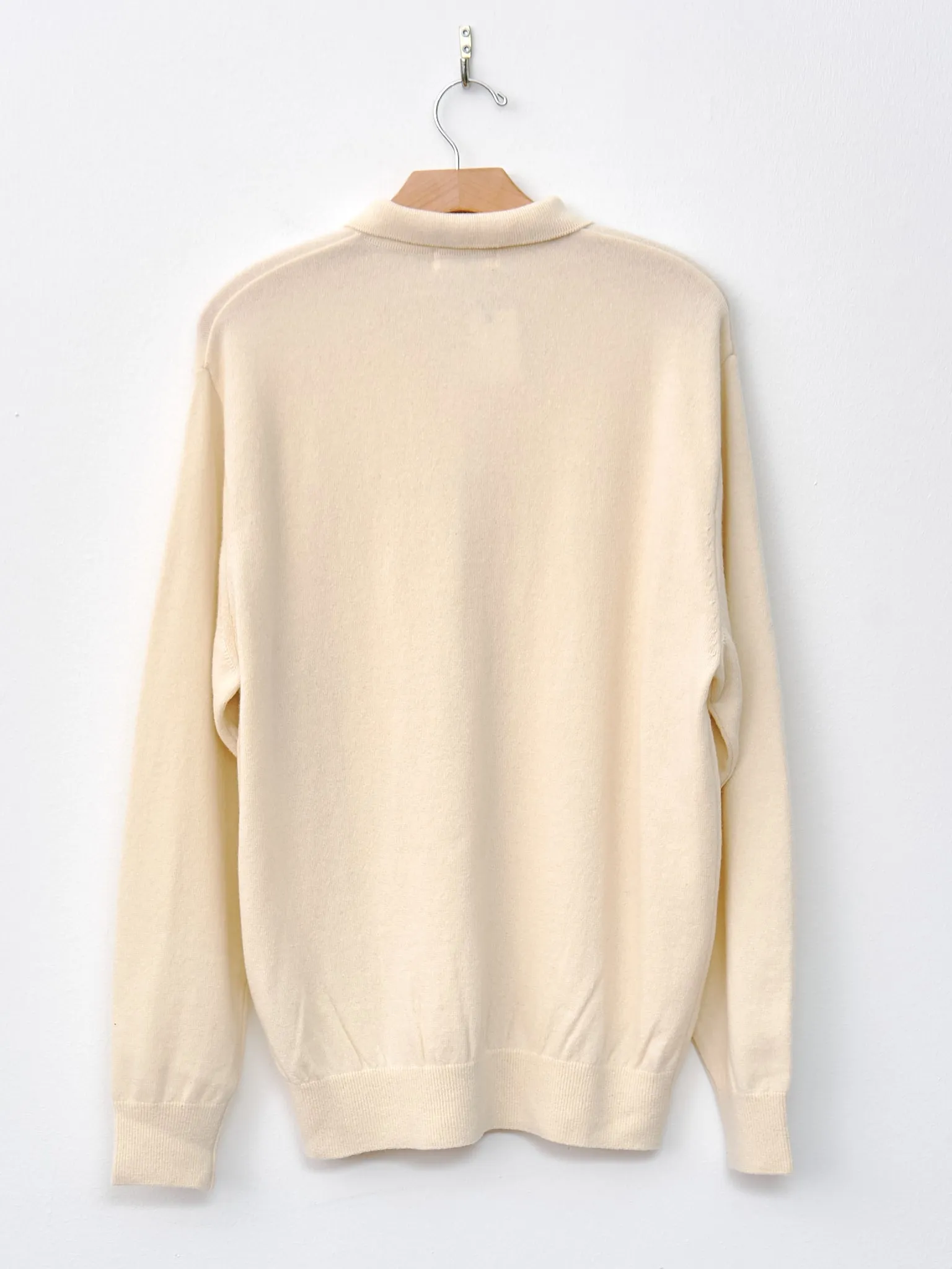 Knit Polo Sweater - Natural