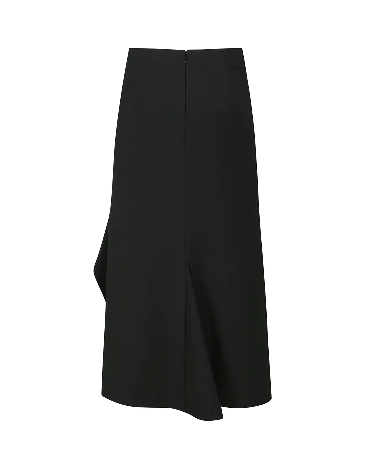 Lace Patch Detail Midi Skirt