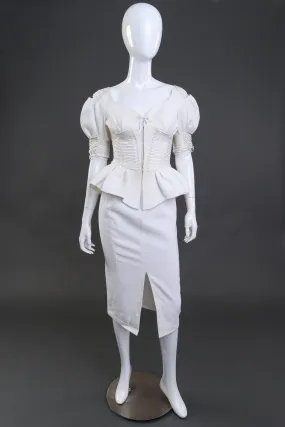 Laced Peplum Jacket & Skirt Suit