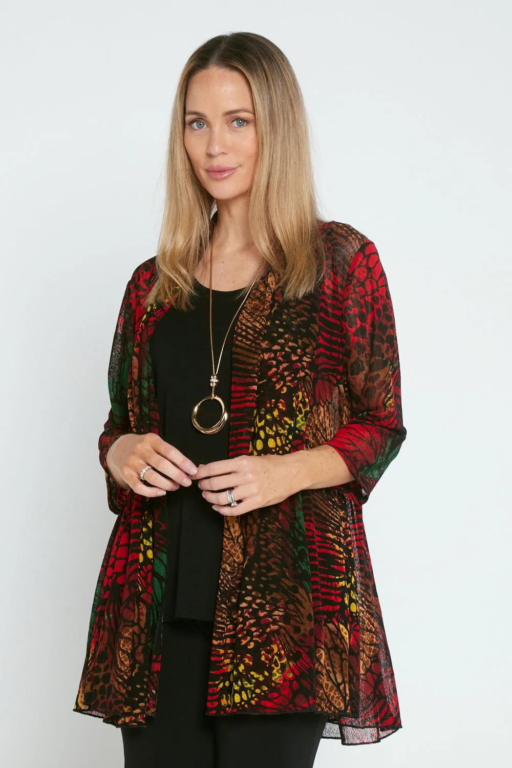 Lexie Easy Fit Jacket - Black/Multi Animal