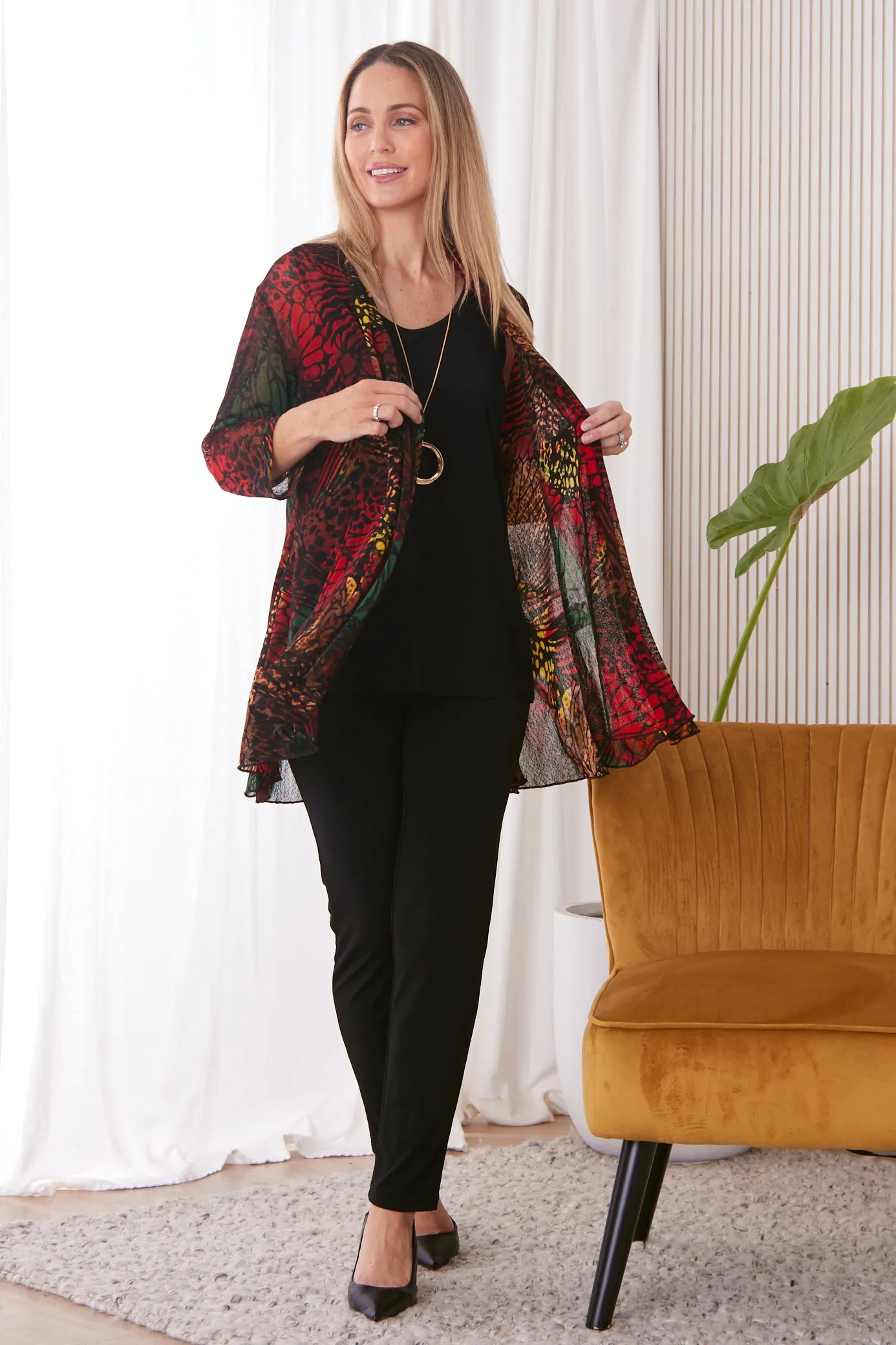 Lexie Easy Fit Jacket - Black/Multi Animal