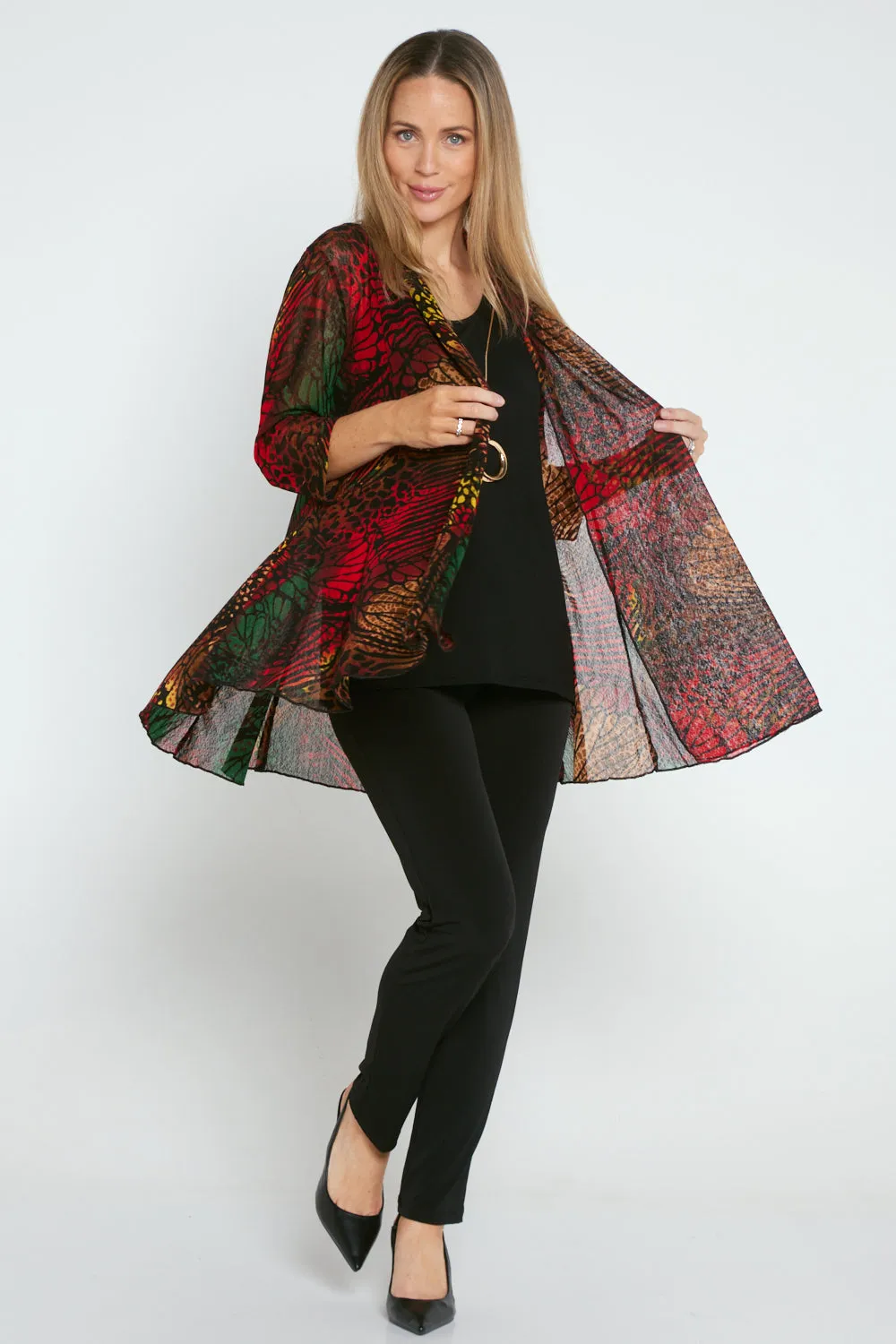 Lexie Easy Fit Jacket - Black/Multi Animal