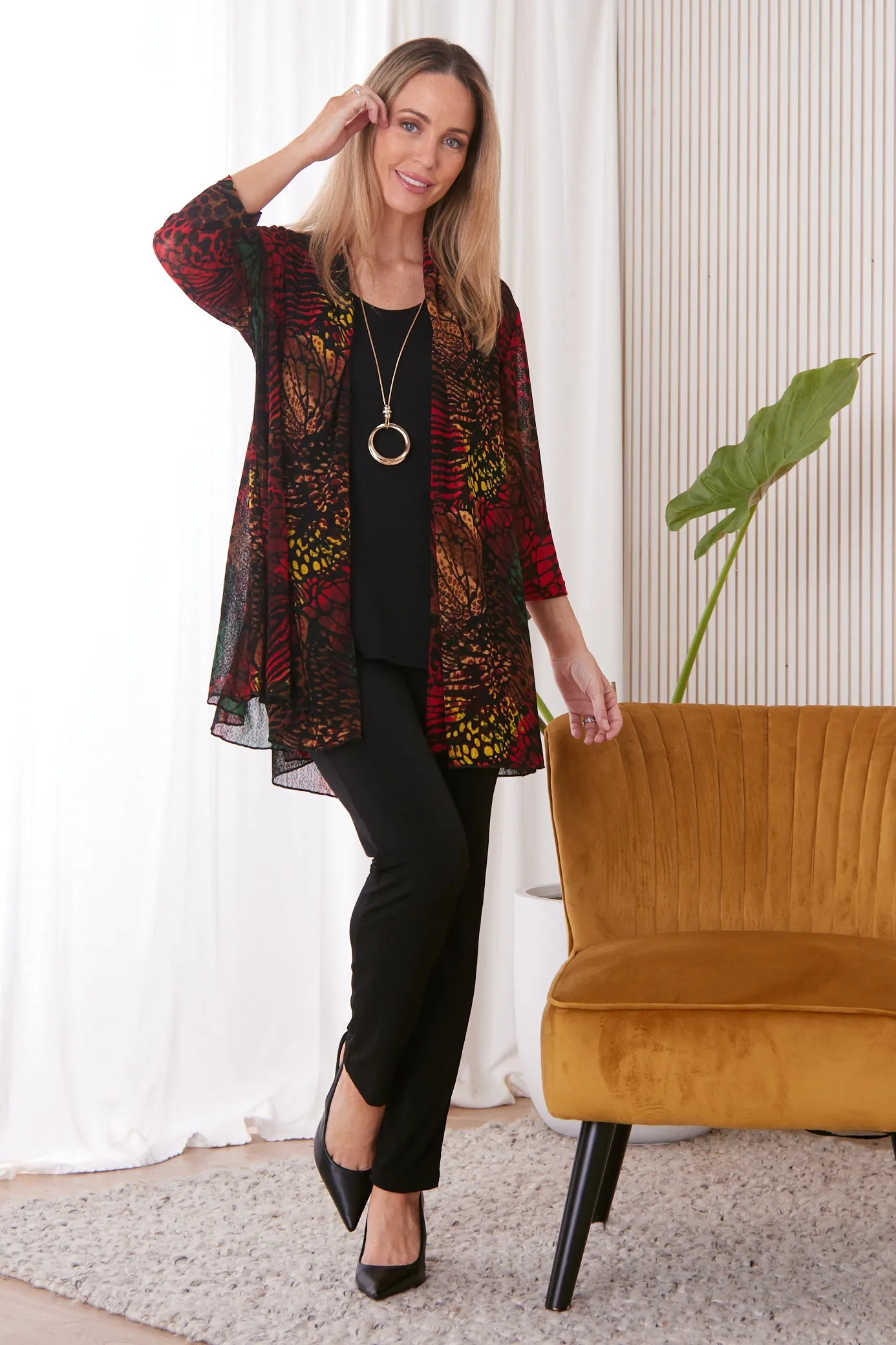 Lexie Easy Fit Jacket - Black/Multi Animal