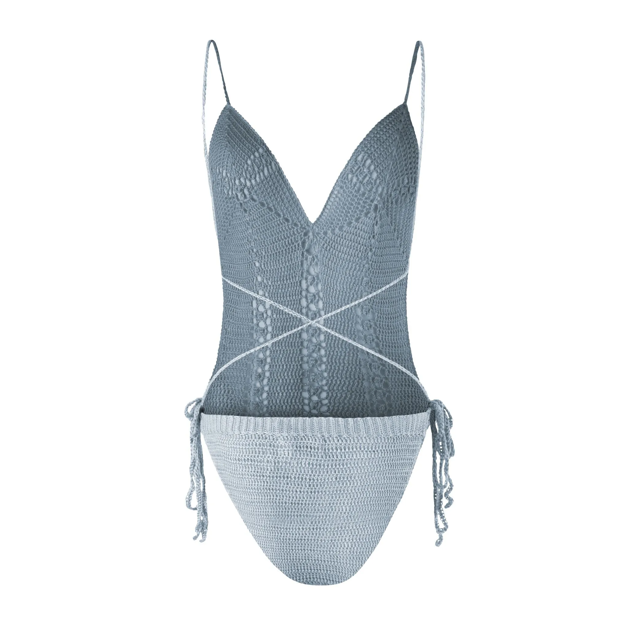 Light Blue Hand Knit Body Suit