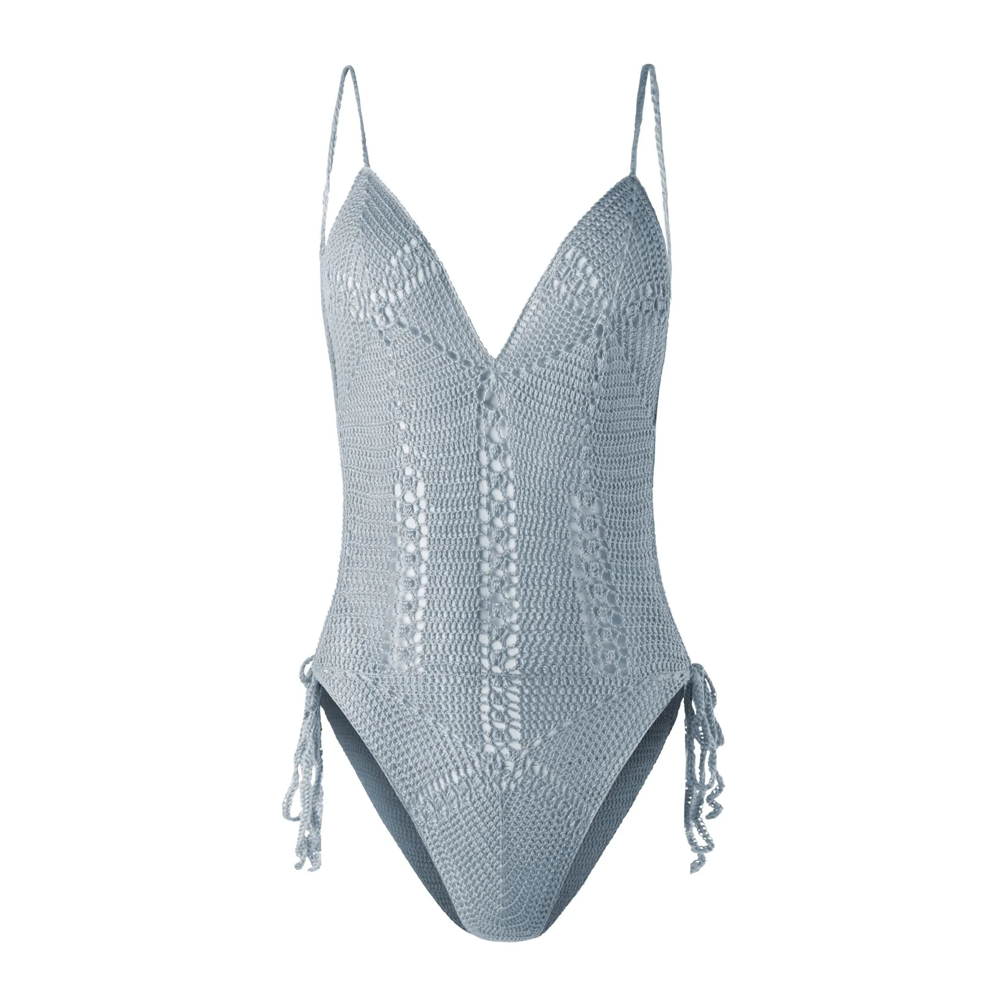 Light Blue Hand Knit Body Suit