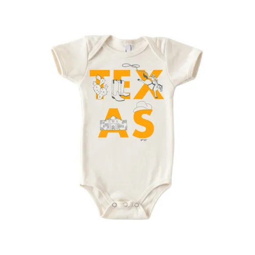 Maptote Texas Font One-Piece Bodysuit