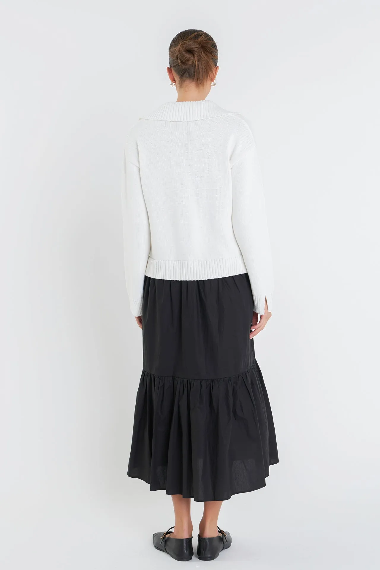 Mixed Media Midi Dress