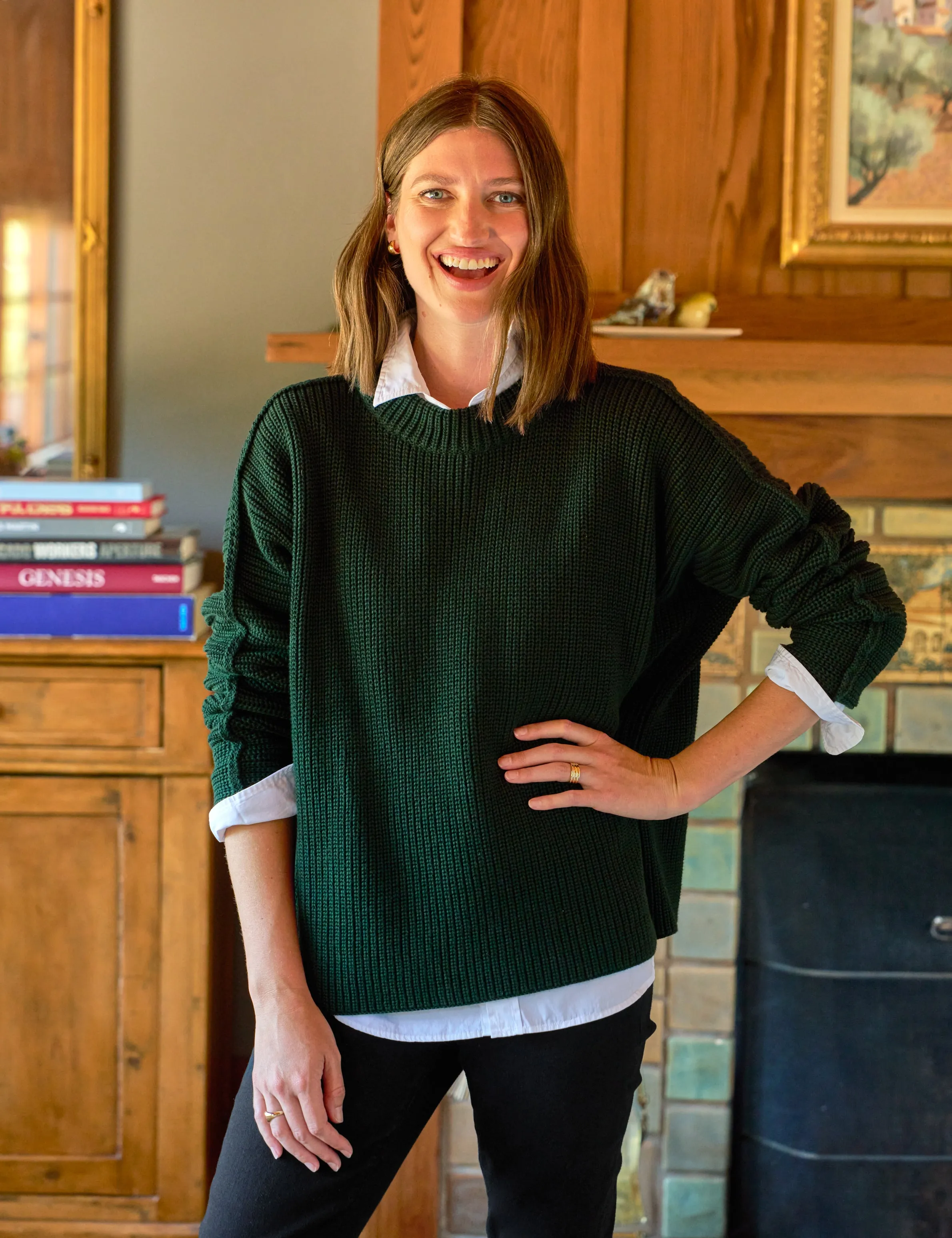 MONTECITO SWEATER British Racing Green, Pure Italian Cotton