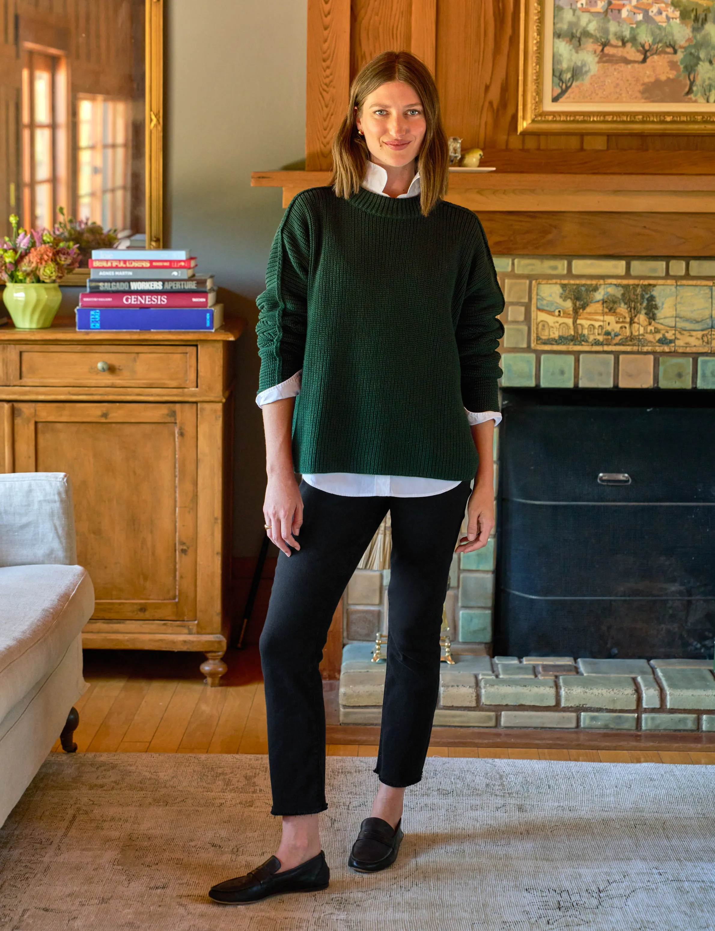 MONTECITO SWEATER British Racing Green, Pure Italian Cotton