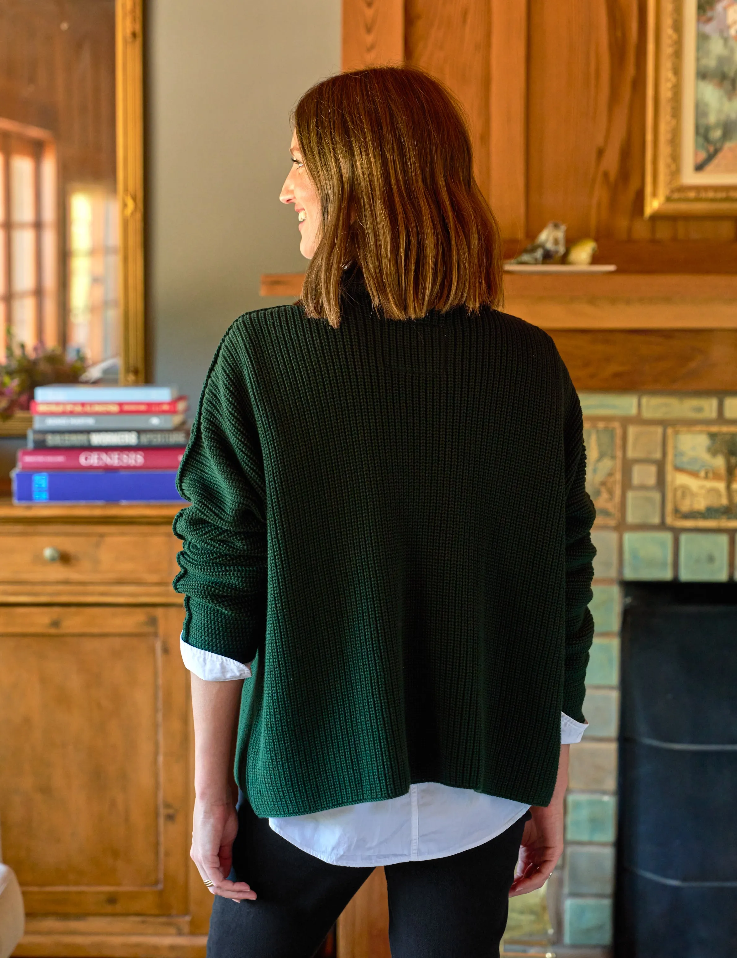 MONTECITO SWEATER British Racing Green, Pure Italian Cotton