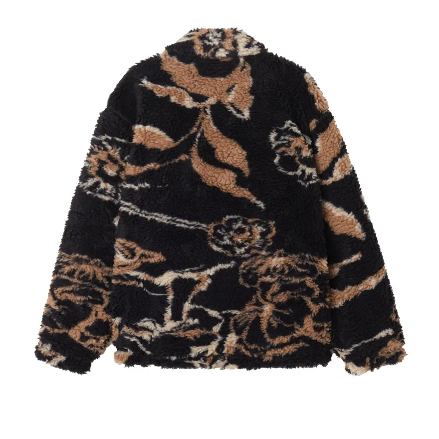 Obey Mushroom Sherpa Jacket Dark Navy Multi 121800577 DNV